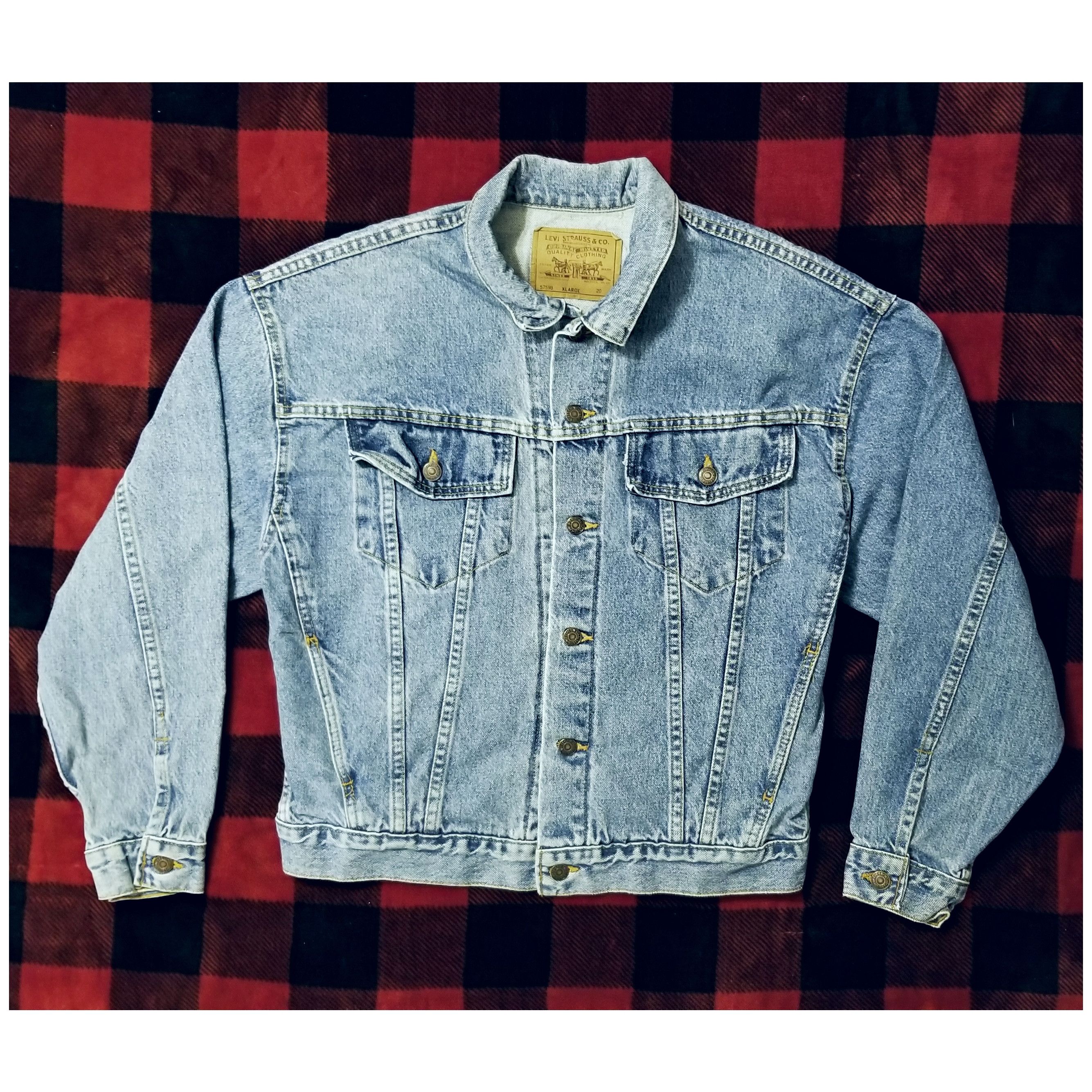 Levi's × Vintage VINTAGE 1990'S LEVI'S TRUCKER JACKET- XLARGE Size US XL / EU 56 / 4 - 3 Thumbnail