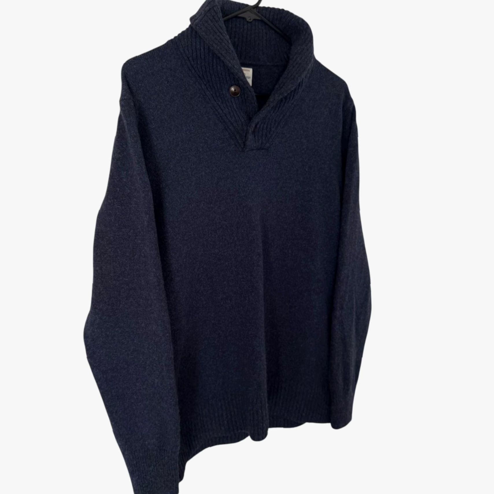 J.Crew VINTAGE J.Crew Men's Sweater Pullover Wool-Blend Shawl Collar Blue Fall Winter Casual Classic Medium Size US M / EU 48-50 / 2 - 3 Thumbnail