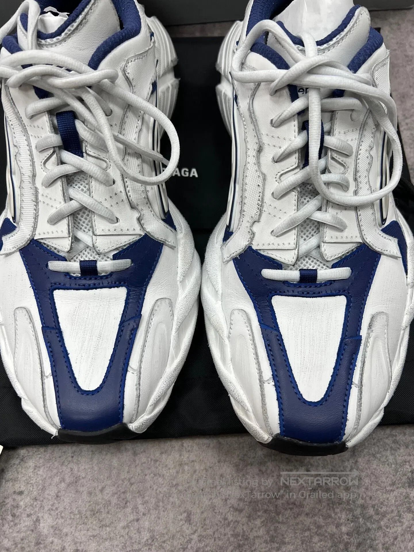 Balenciaga balenciaga monday white blue sneakers. Size US 10 / EU 43 - 3 Thumbnail