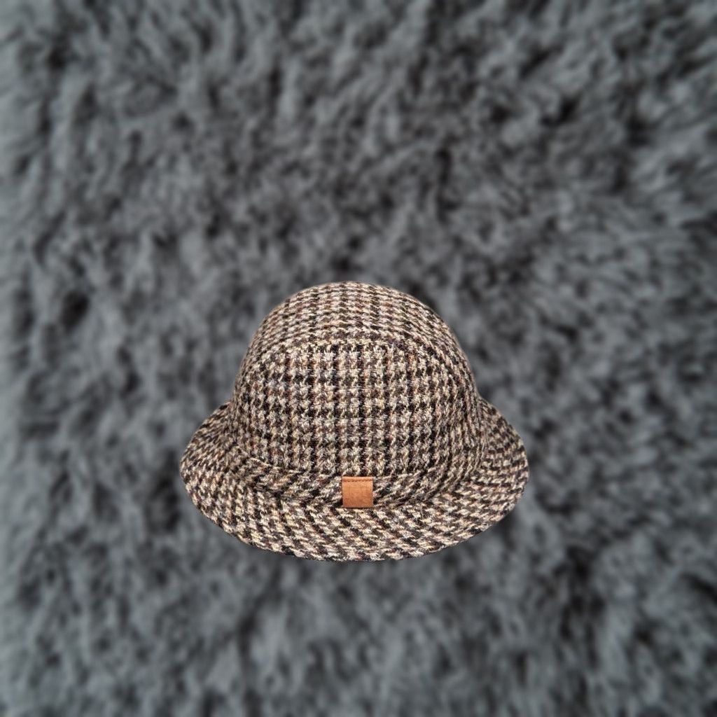 Harris Tweed Vintage Harris Tweed Wool Hat Fedora England - Classic Trilby Hat, Herringbone, Size S, Brown, Wool, 80's, Mens Size ONE SIZE - 1 Thumbnail