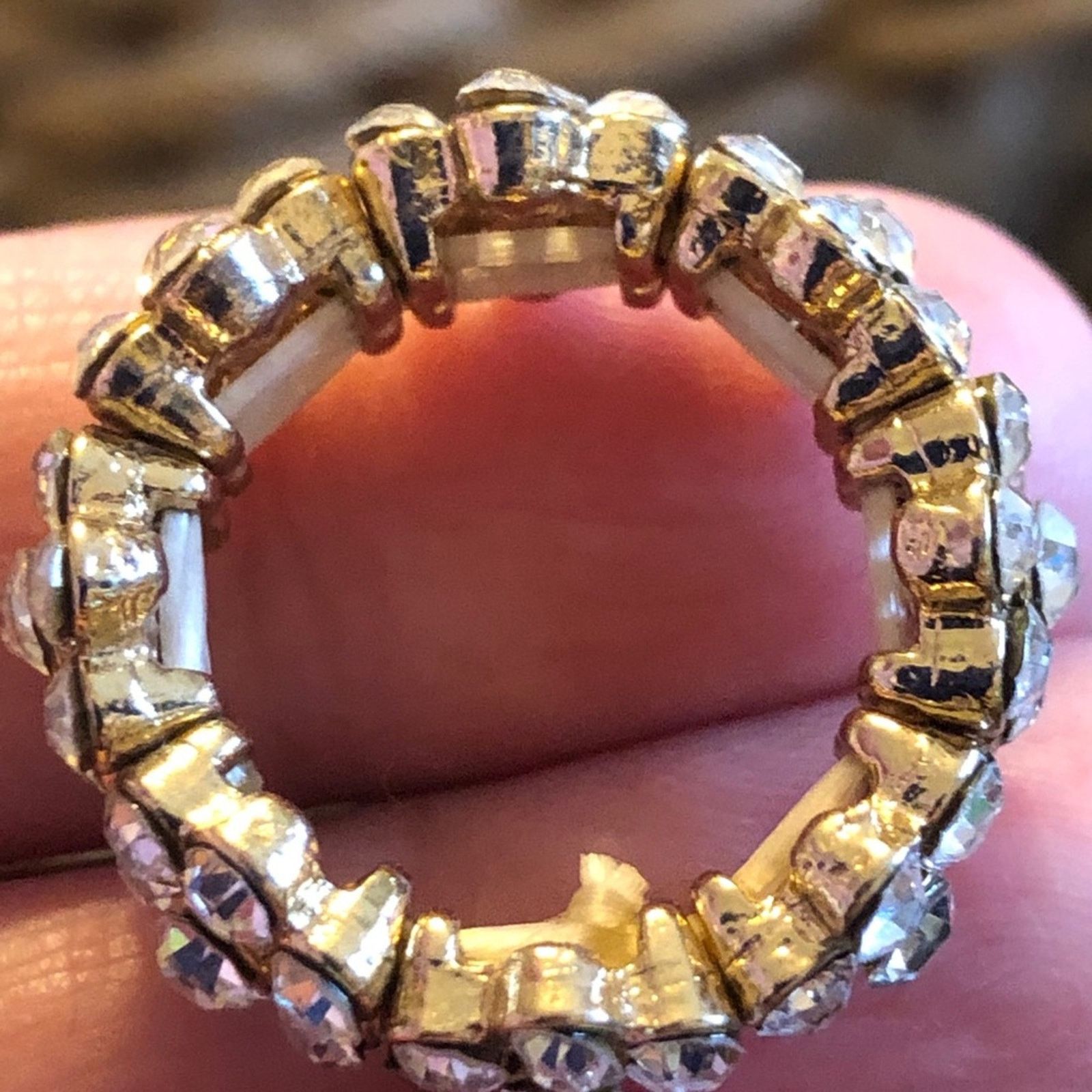 Jewelry Rhinestone flower eternity stretch band Size ONE SIZE - 8 Thumbnail