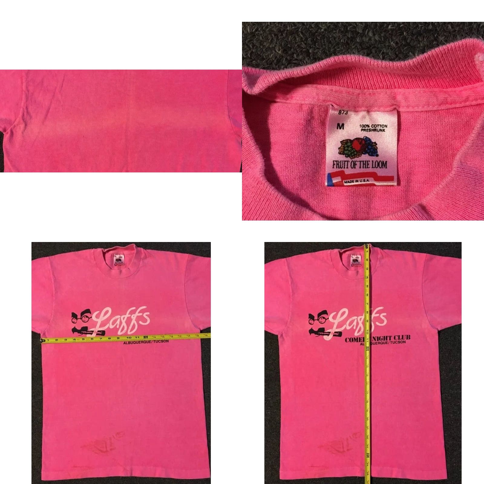 Vintage VINTAGE Laffs Comedy Night Club Faded Shirt S Tucson Pink 80s 90s Grunge Funny USA Comedy Shirt Mens Size US S / EU 44-46 / 1 - 9 Thumbnail