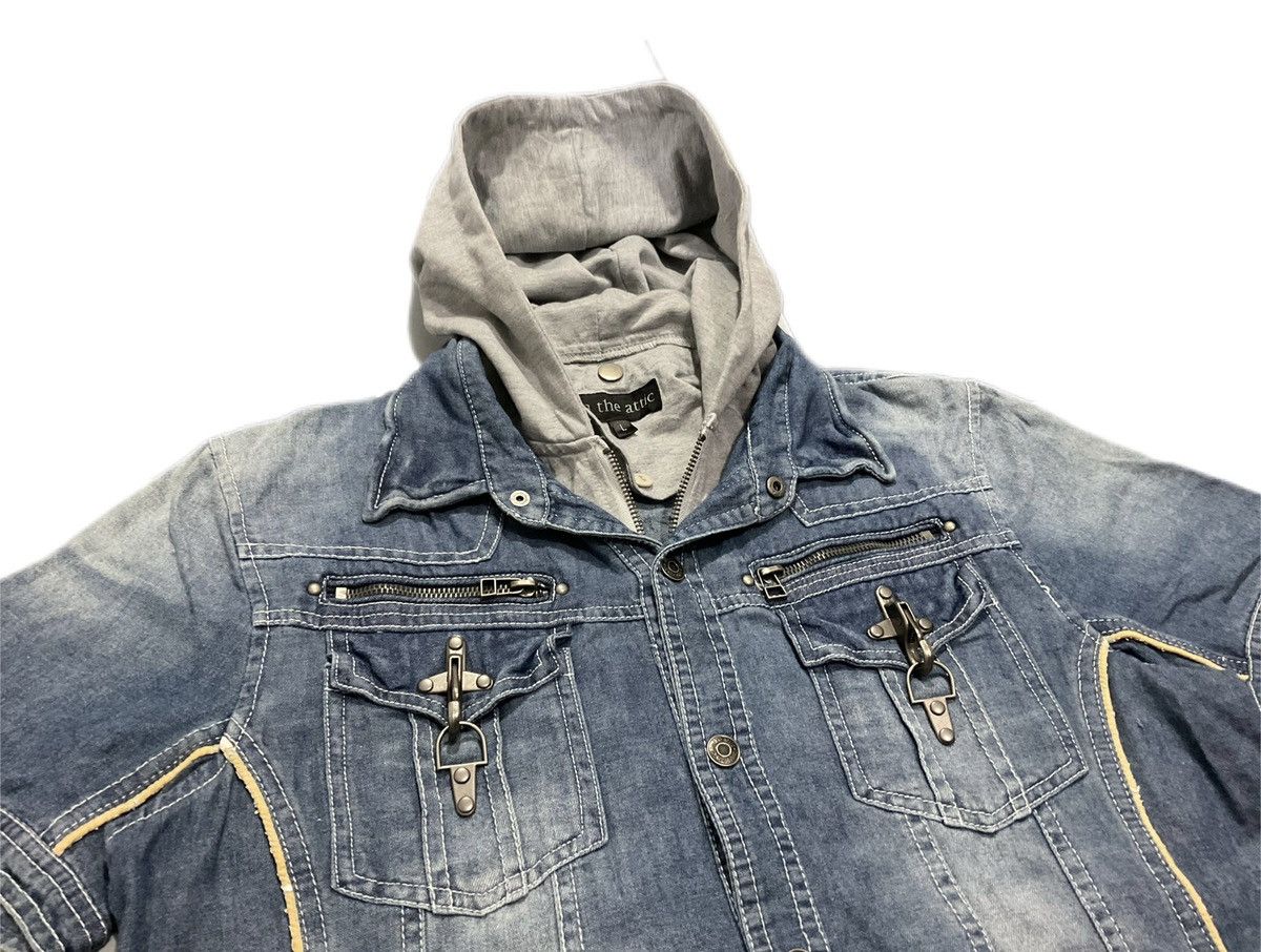 Hysteric Glamour × If Six Was Nine × Japanese Brand 🔥 Sick Y2K In The Attic Doible Layer Denim Hooded Shirt Lgb Size US L / EU 52-54 / 3 - 4 Thumbnail