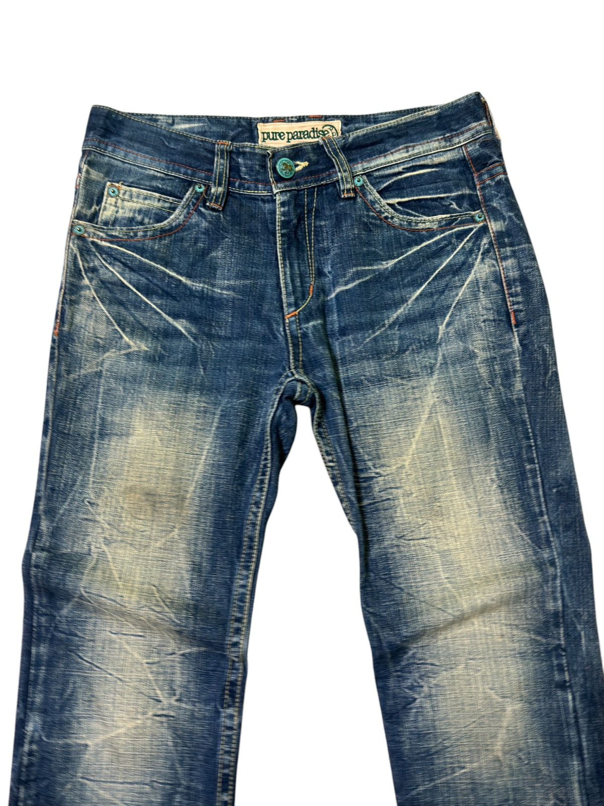 Hysteric Glamour × Japanese Brand × Seditionaries Flared PURE PARADISE Seditionaries Mud Wash Claw Mark Design Size US 30 / EU 46 - 3 Thumbnail
