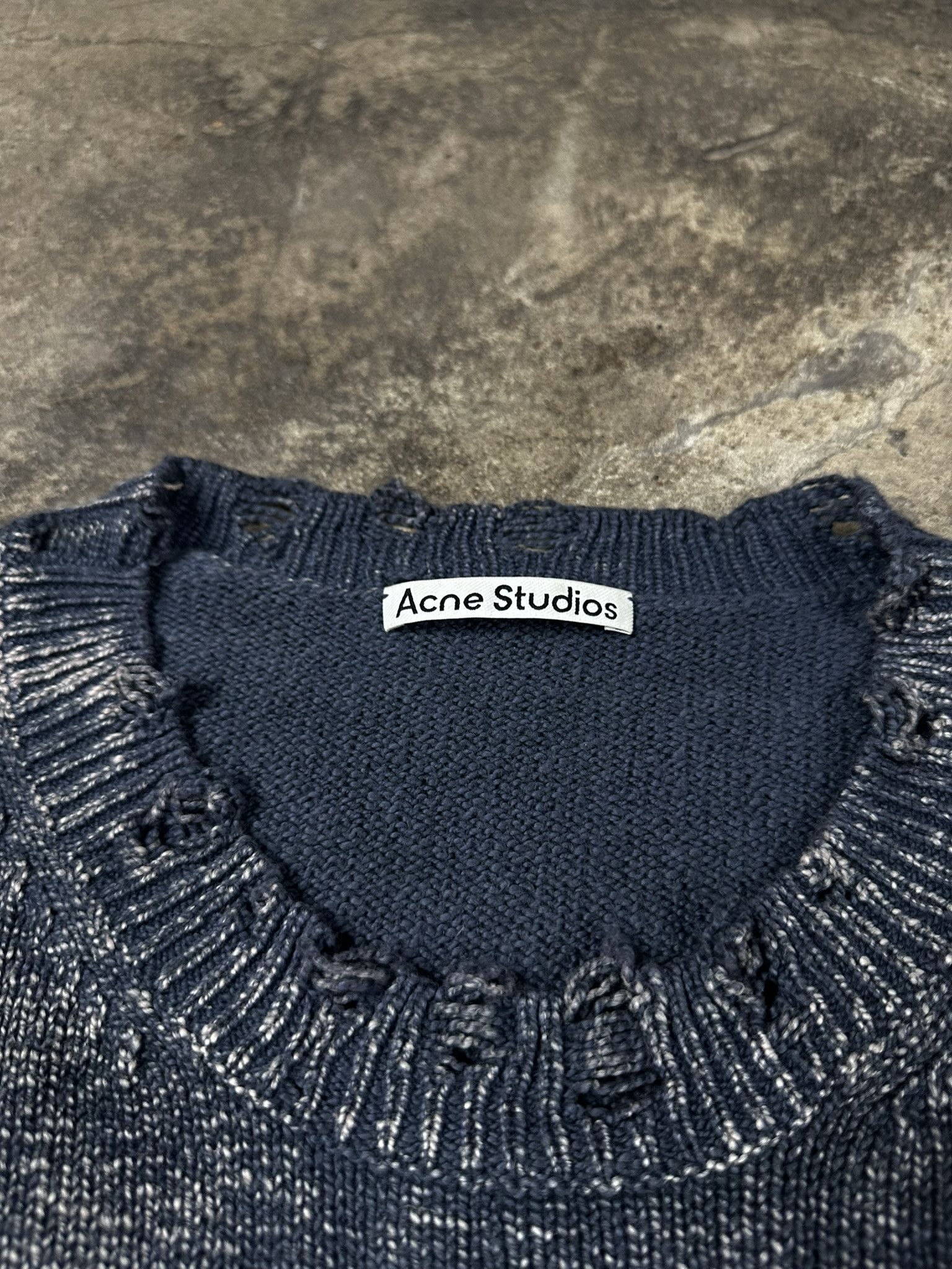 Acne Studios Acne Studios Acid Wash Distressed Knit Sweater Size US M / EU 48-50 / 2 - 6 Thumbnail