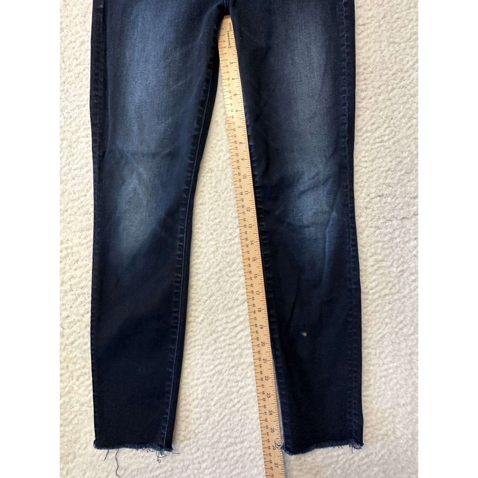 MOTHER Mother Womens High Waisted Looker Ankle Fray Denim Jeans 28 Size 28" / US 6 / IT 42 - 3 Thumbnail