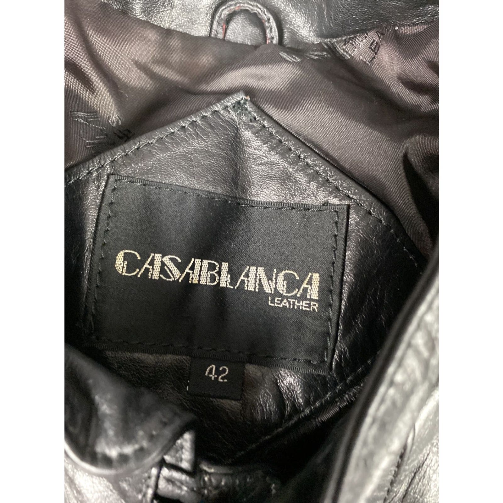 Casablanca VINTAGE Casablanca Leather Bomber Jacket Sz 42 Men Black Size US XS / EU 42 / 0 - 3 Thumbnail