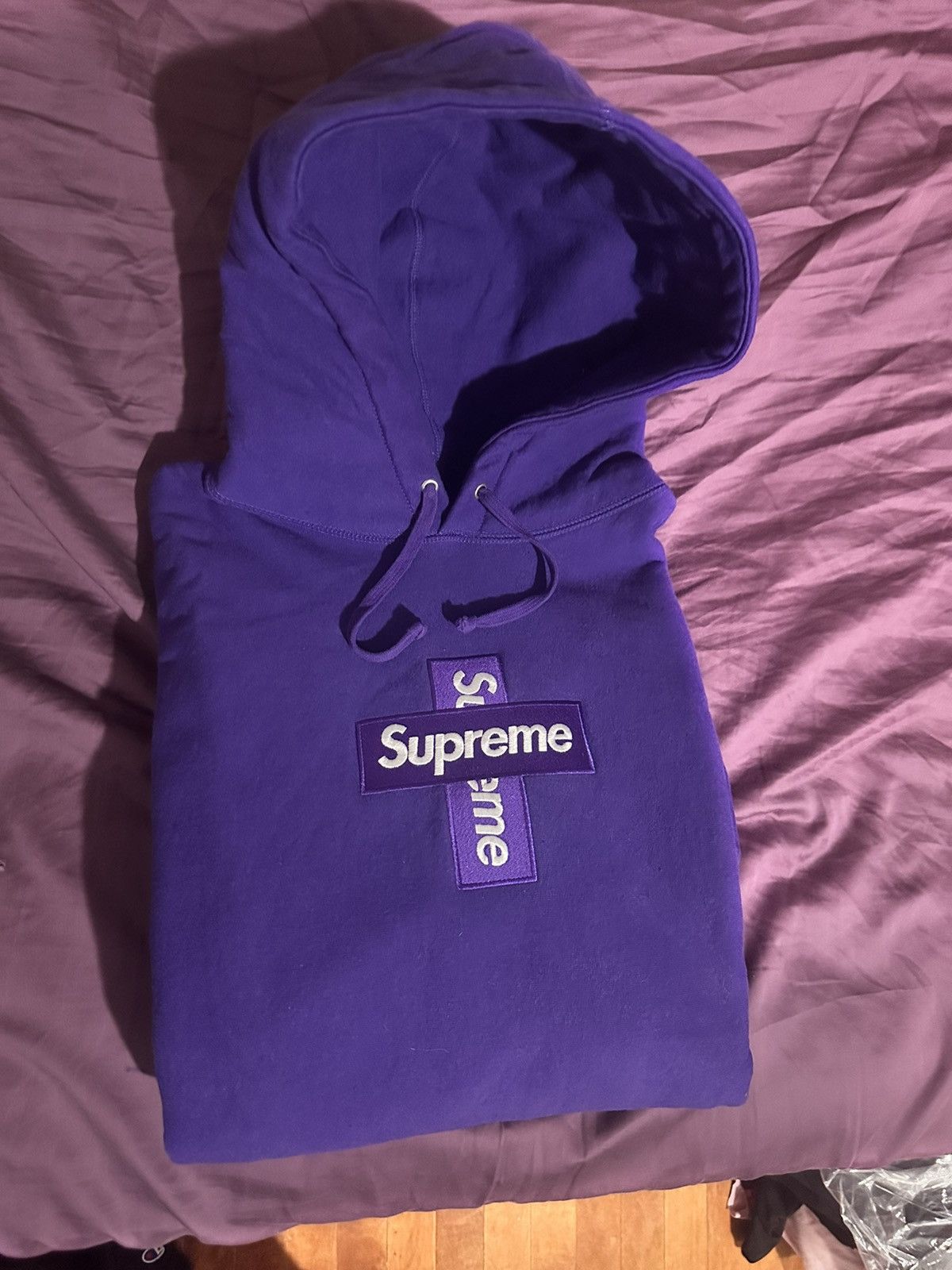 Grey Supreme Box Logo Xl Supreme Cross Box Logo Hooded Sweatshirt 