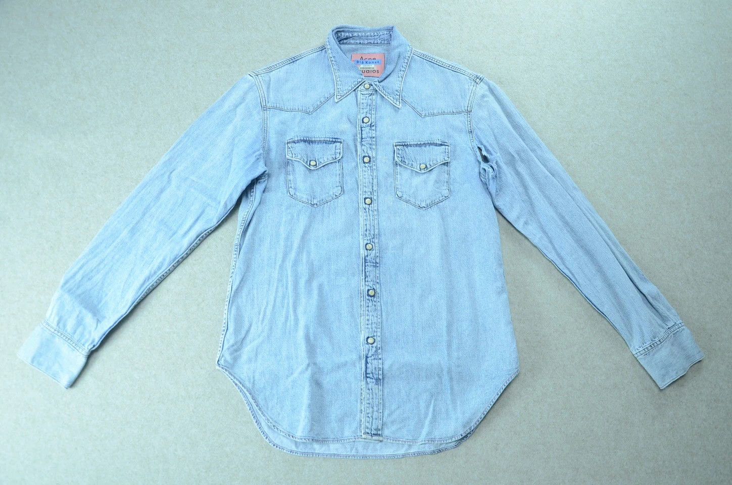 Acne Studios Acne Studios Blue Washed Distressed Denim Shirt Jacket Size US M / EU 48-50 / 2 - 1 Thumbnail