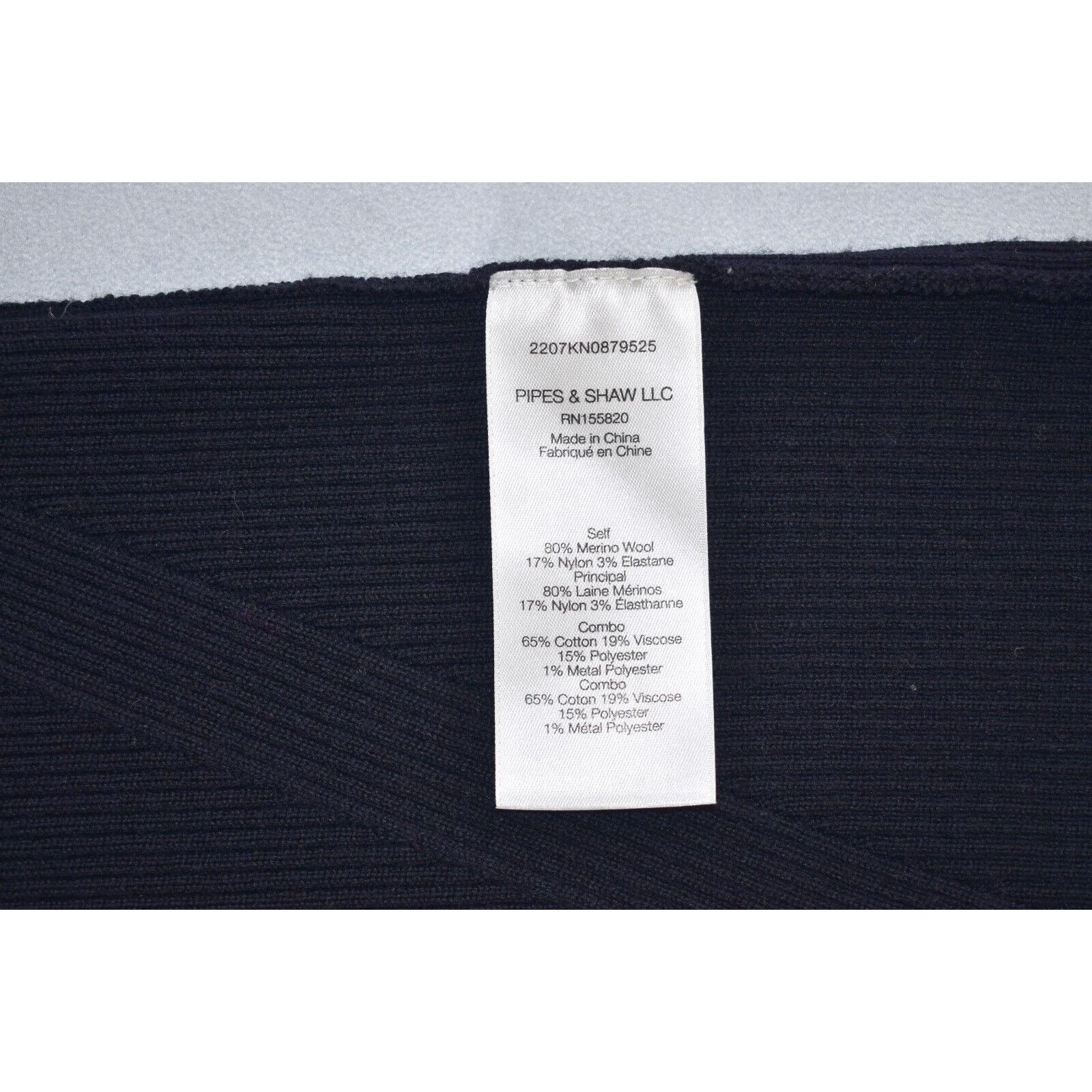 Veronica Beard VERONICA BEARD Leila Navy Merino Wool Plaid Crew Neck Top M Size M / US 6-8 / IT 42-44 - 6 Thumbnail
