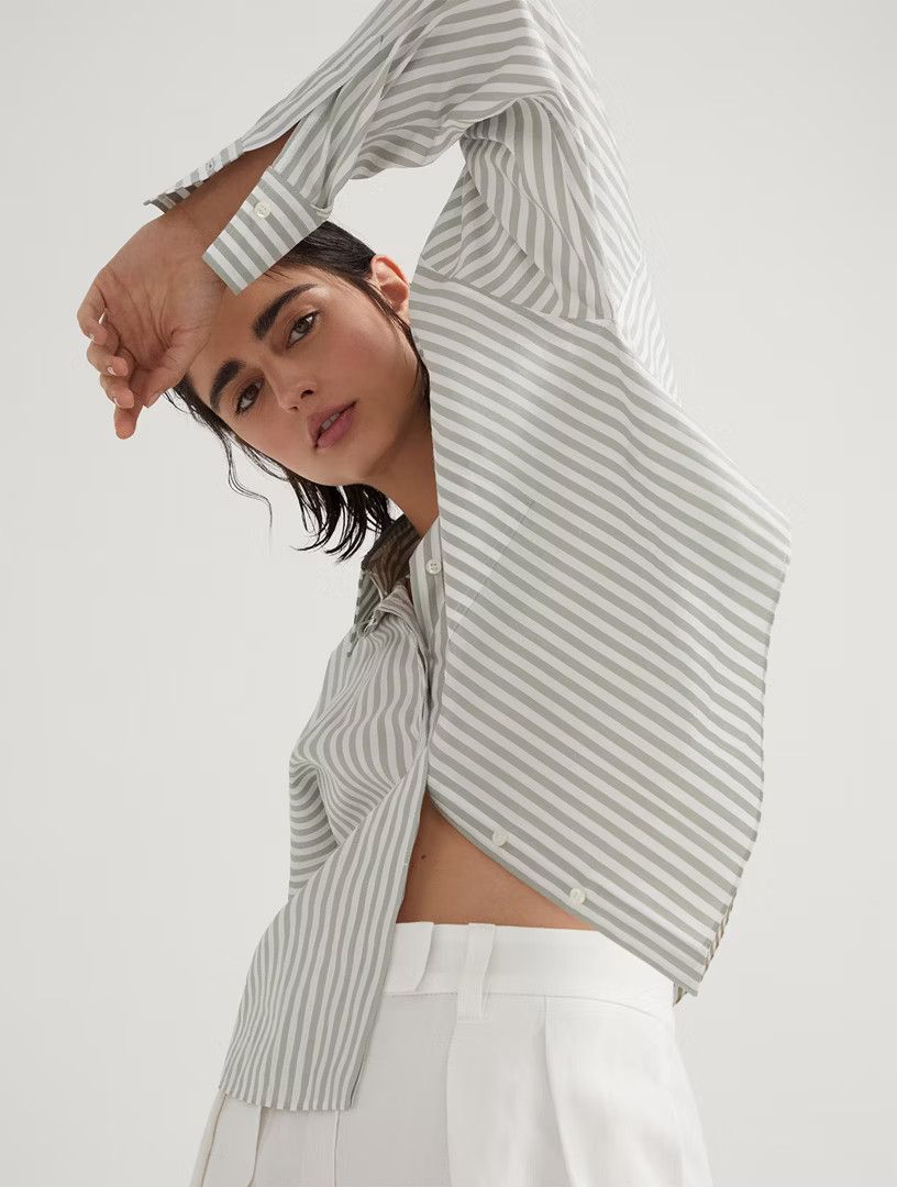 Brunello Cucinelli o1la1rc1a0425 Blouse in Green Size M / US 6-8 / IT 42-44 - 4 Thumbnail