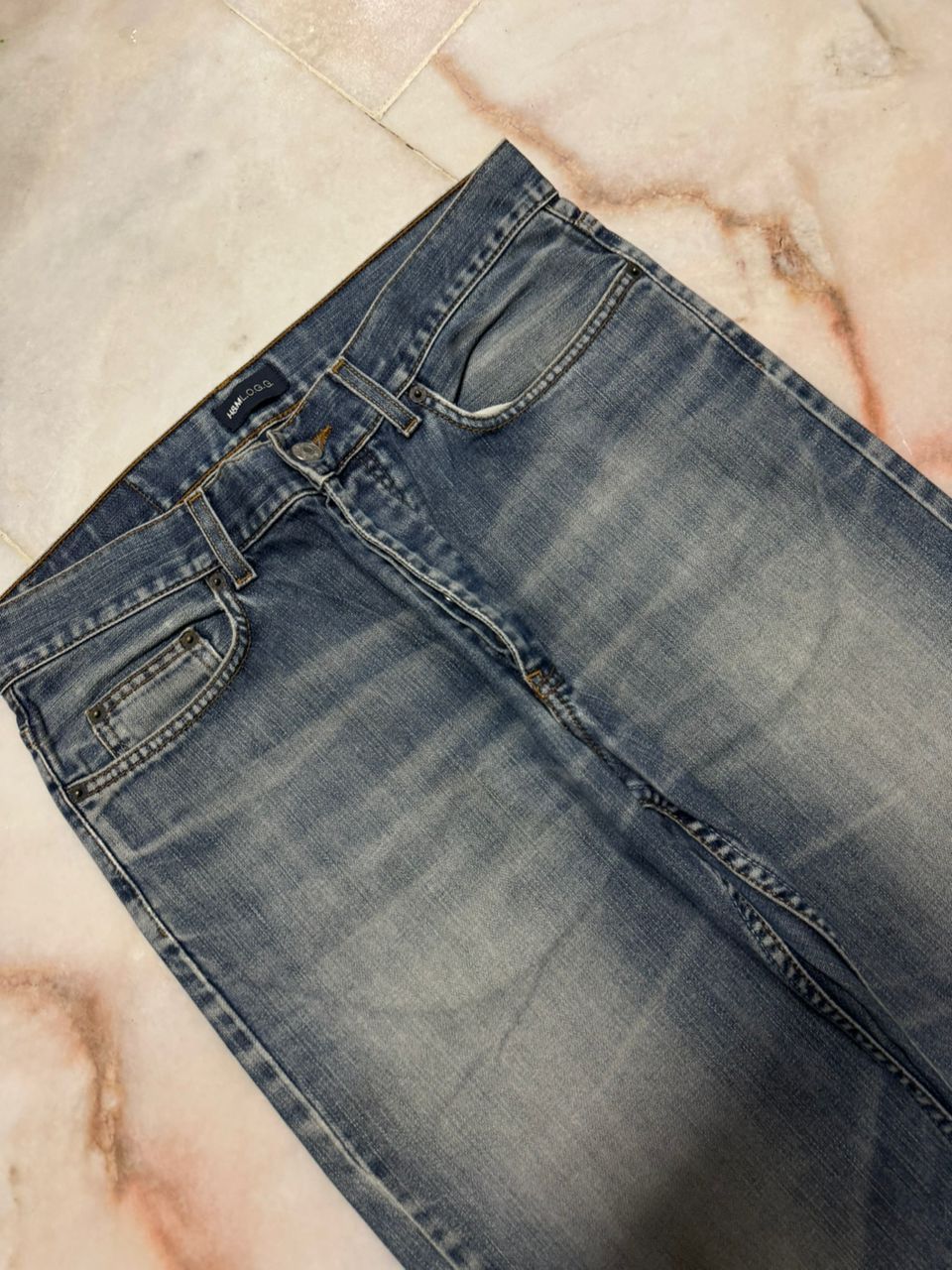H&M 💥Grunge💥Vintage H&M Logg Mudwash Insane Distressed Denim Size US 31 - 6 Thumbnail
