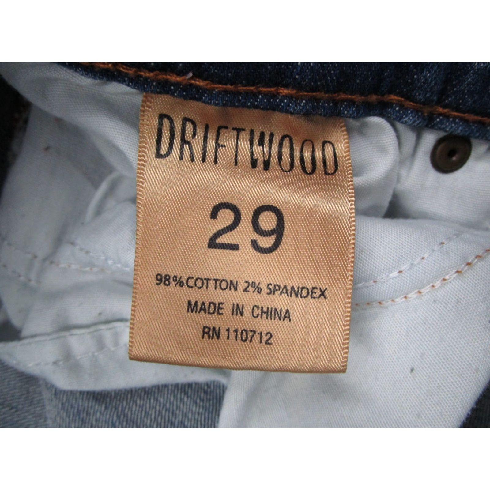 Vintage VINTAGE Driftwood Women's Jeans 29 Blue Classic Fit Denim Hippie Aztec Festival Boho Size 29" - 4 Thumbnail
