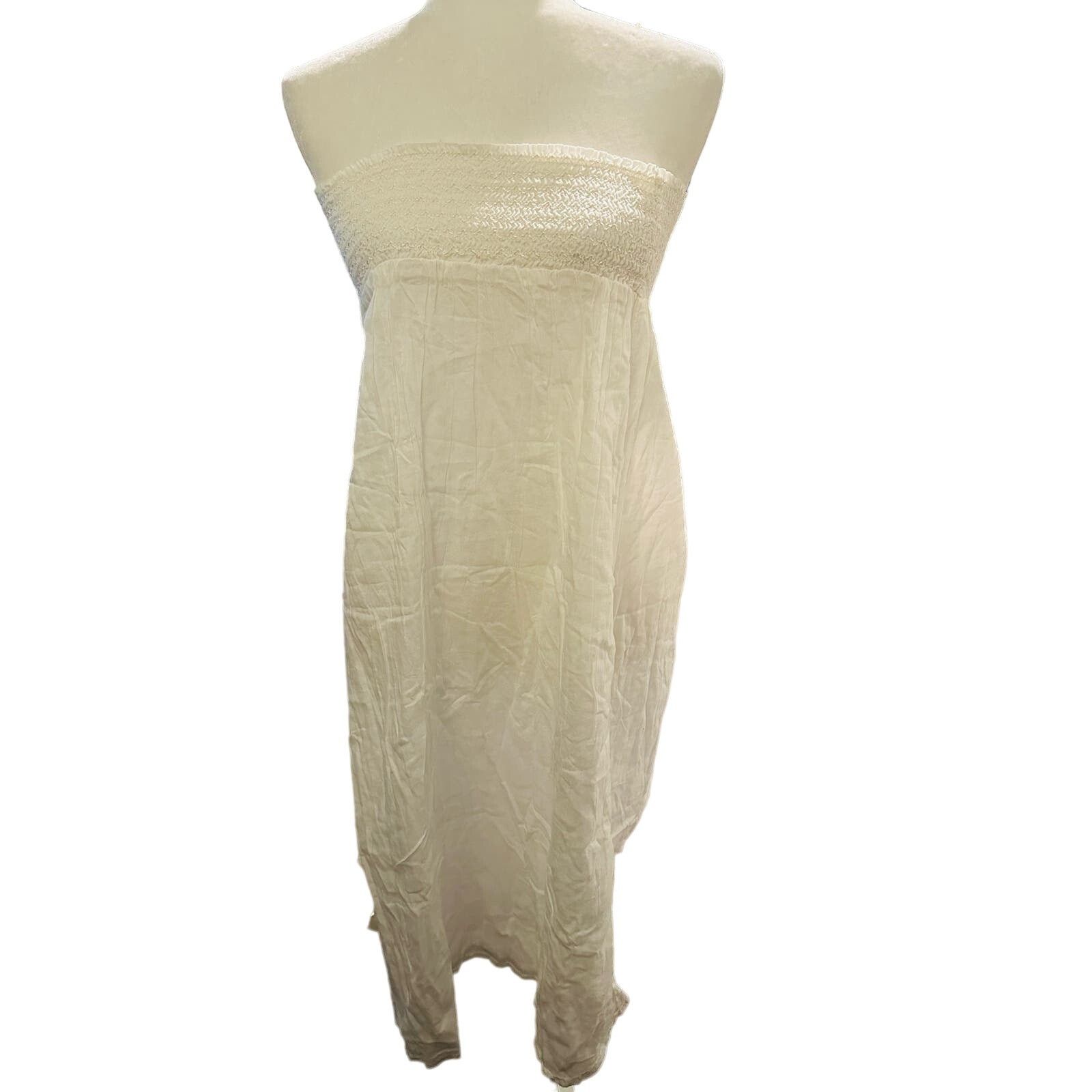 Sundry Sundry Strapless White Cotton Dress, Size Small, NWOT Size S / US 4 / IT 40 - 1 Thumbnail