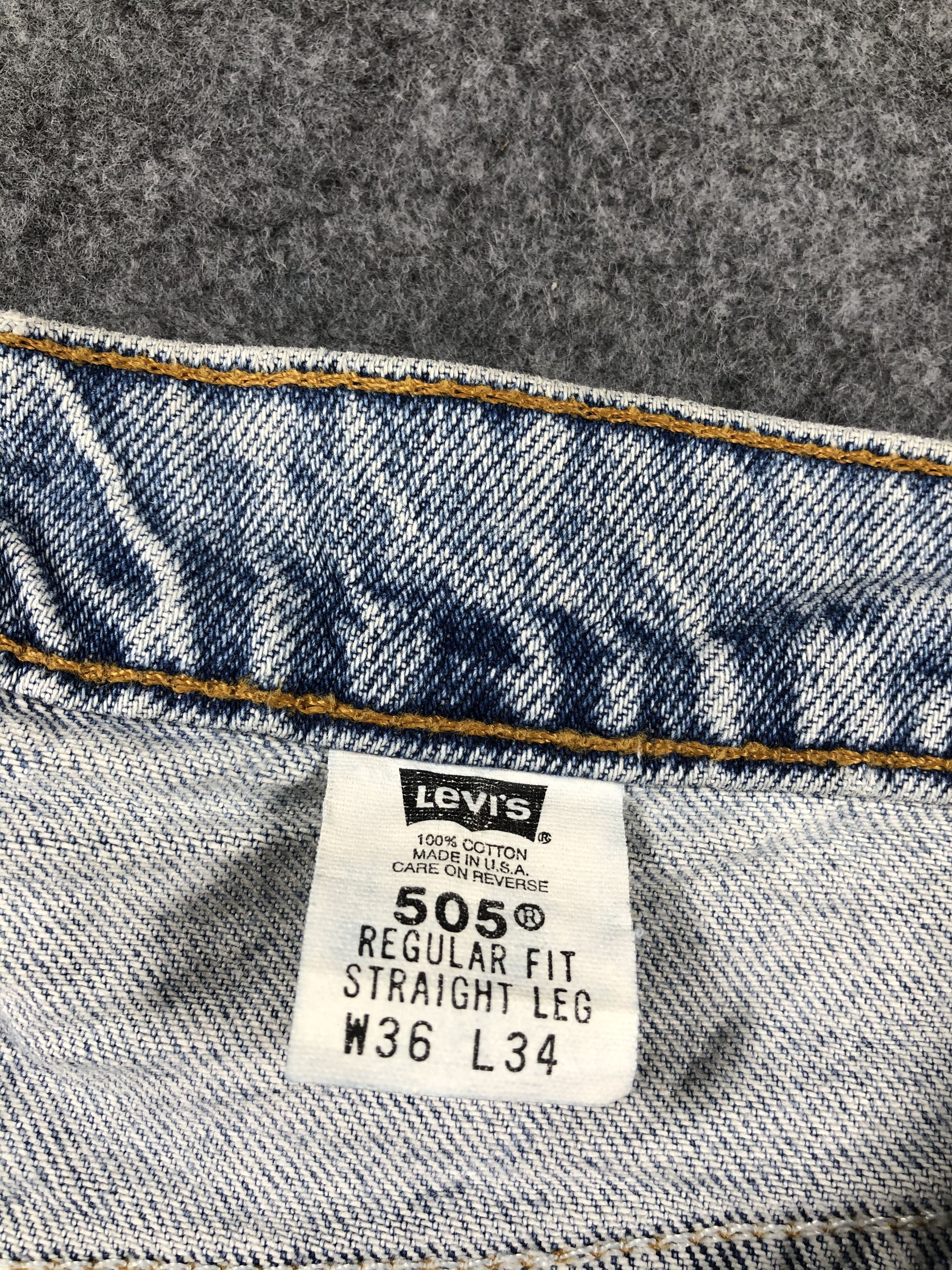 Levi's Vintage Levis Jeans 505 Orange Tab-JM639 Size US 35 - 10 Thumbnail