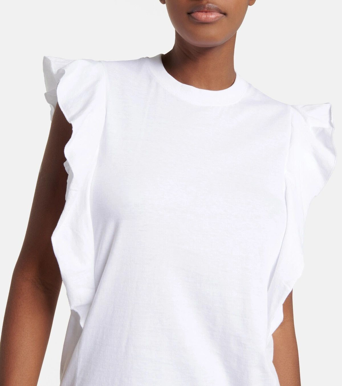 Chloe o1y0825 Short Sleeves T-Shirt in White Size L / US 10 / IT 46 - 3 Thumbnail