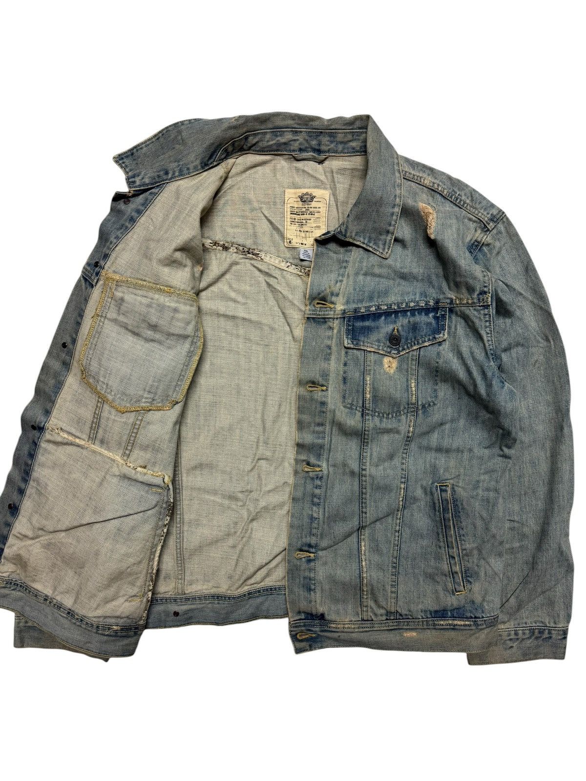 If Six Was Nine 💥GRUNGE💥90s STYLE OLD NAVY DISTRESSED MUDWASH POCKET DENIM Size US XXL / EU 58 / 5 - 2 Thumbnail
