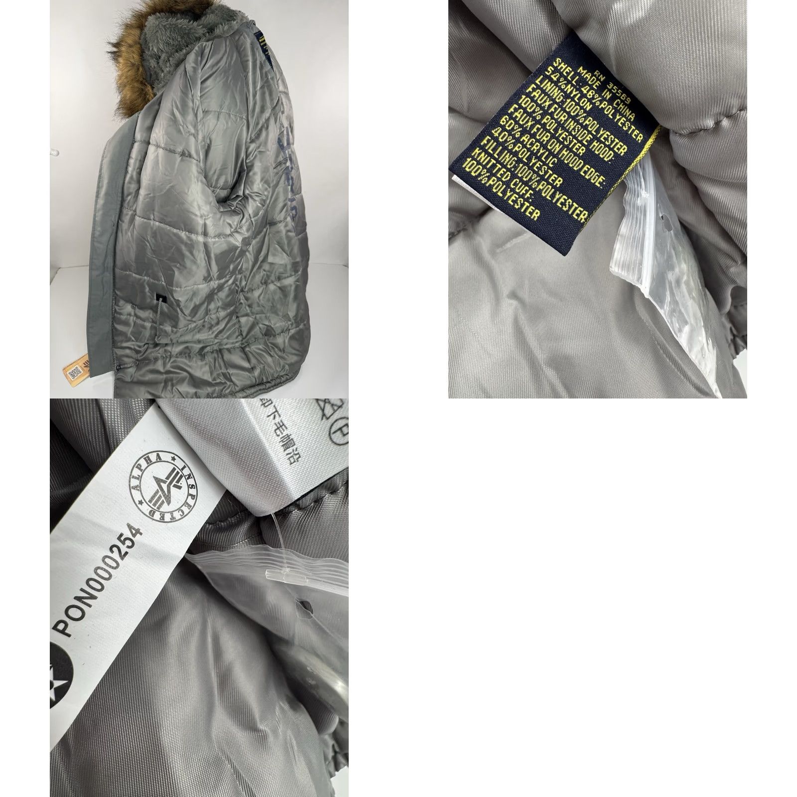 Vintage ALPHA INDUSTRIES Parka XL Military Green New w Tag ALTITUDE Knoxville Patch Fur Collar Coat Mens Size US XL / EU 56 / 4 - 8 Thumbnail