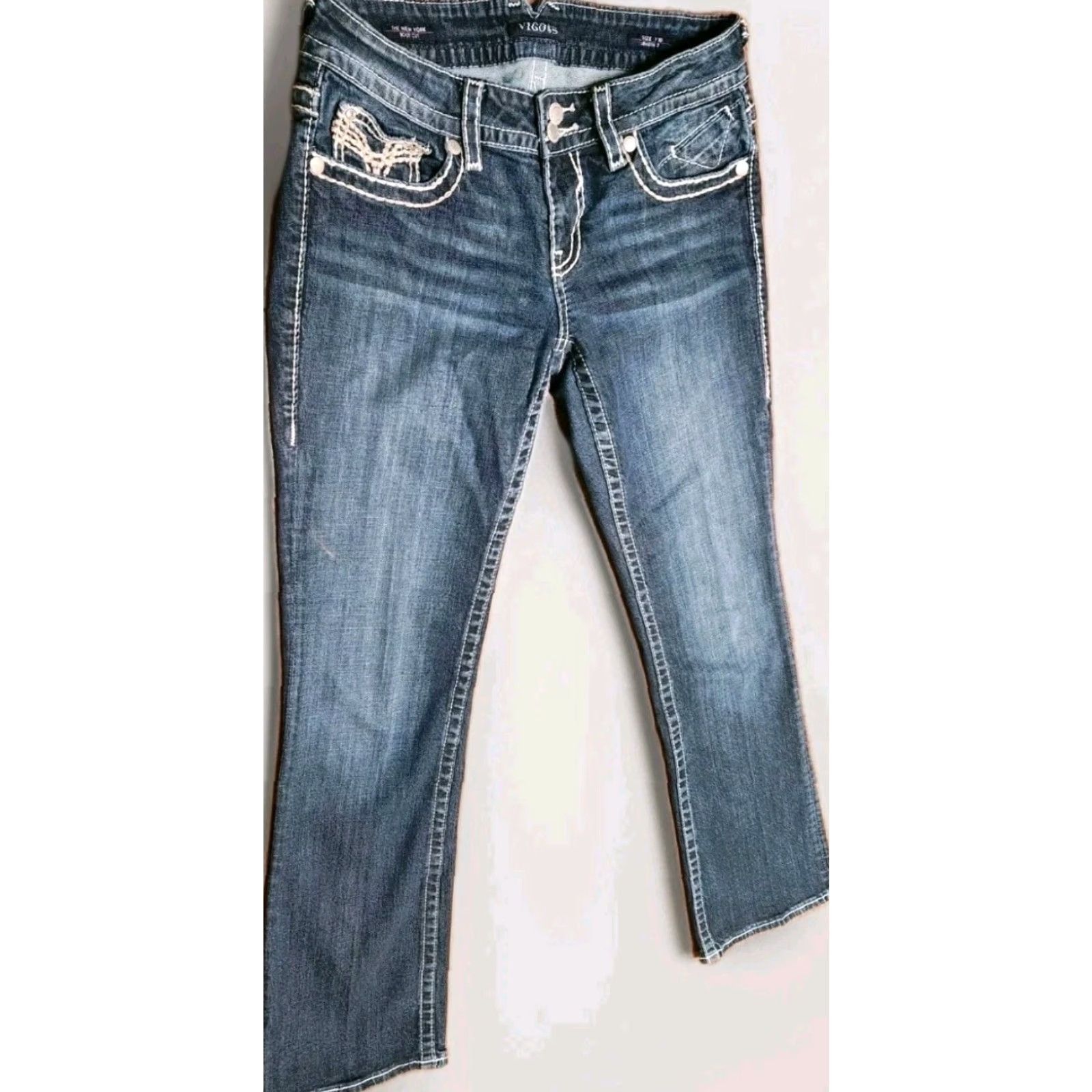 Vintage VIGOSS The New York Bootcut Jeans Women's Size 9/10 Inseam 33" Blue Denim Pants - Jeans, Bootcut, Denim, Women's Size 9/10, 33in Inseam Size 30" / US 8 / IT 44 - 2 Thumbnail