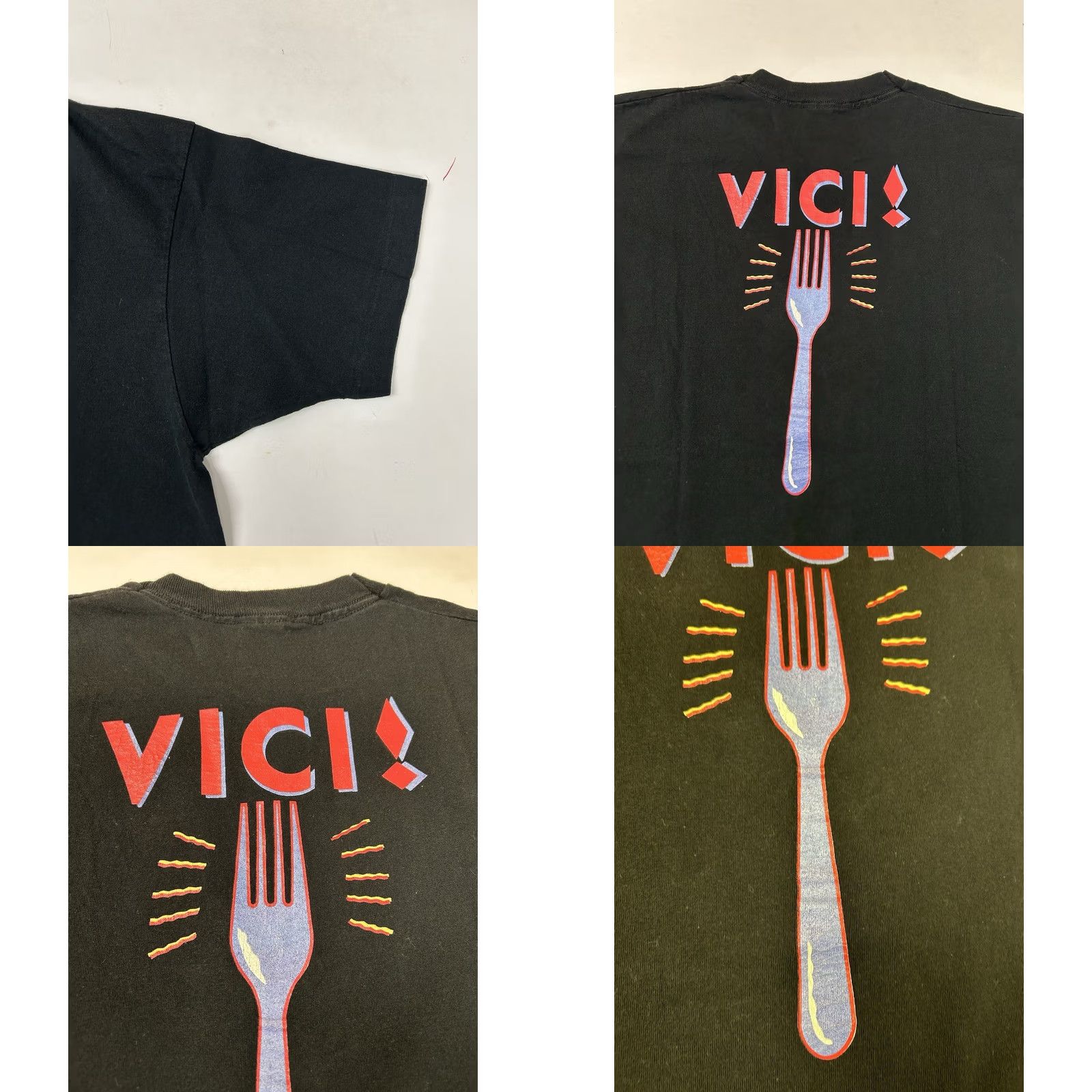 Fruit Of The Loom VINTAGE Veni Vidi Vici Fork Graphic Tee XL USA Fruit Of The Loom Single Stitch Size US XL / EU 56 / 4 - 8 Thumbnail