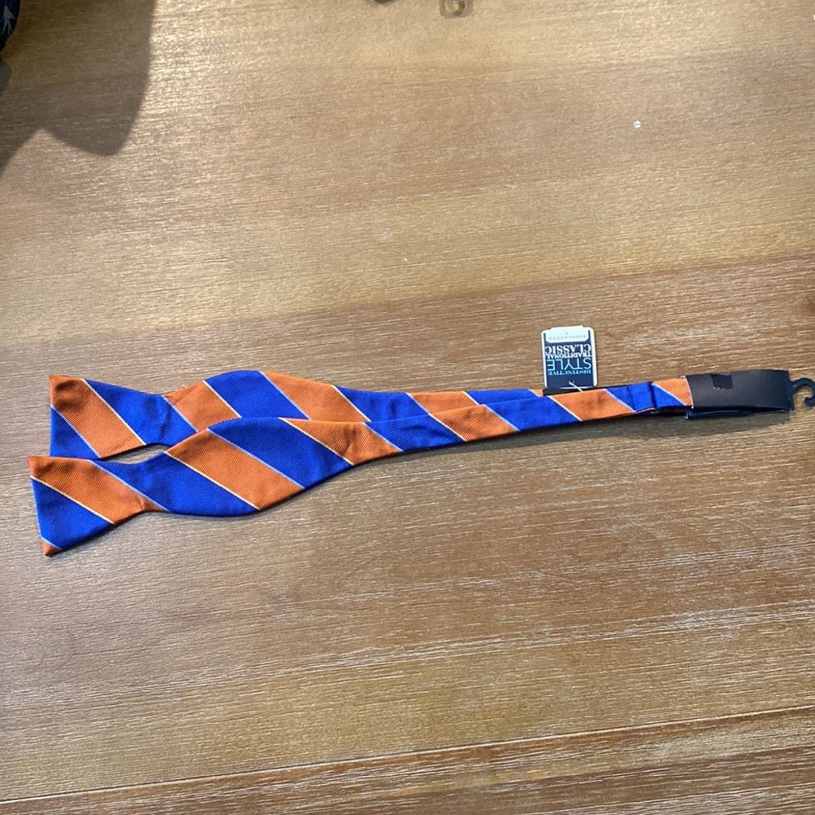 Saddlebred Saddlebred orange blue traditional classic bow tie silk Size ONE SIZE - 5 Thumbnail