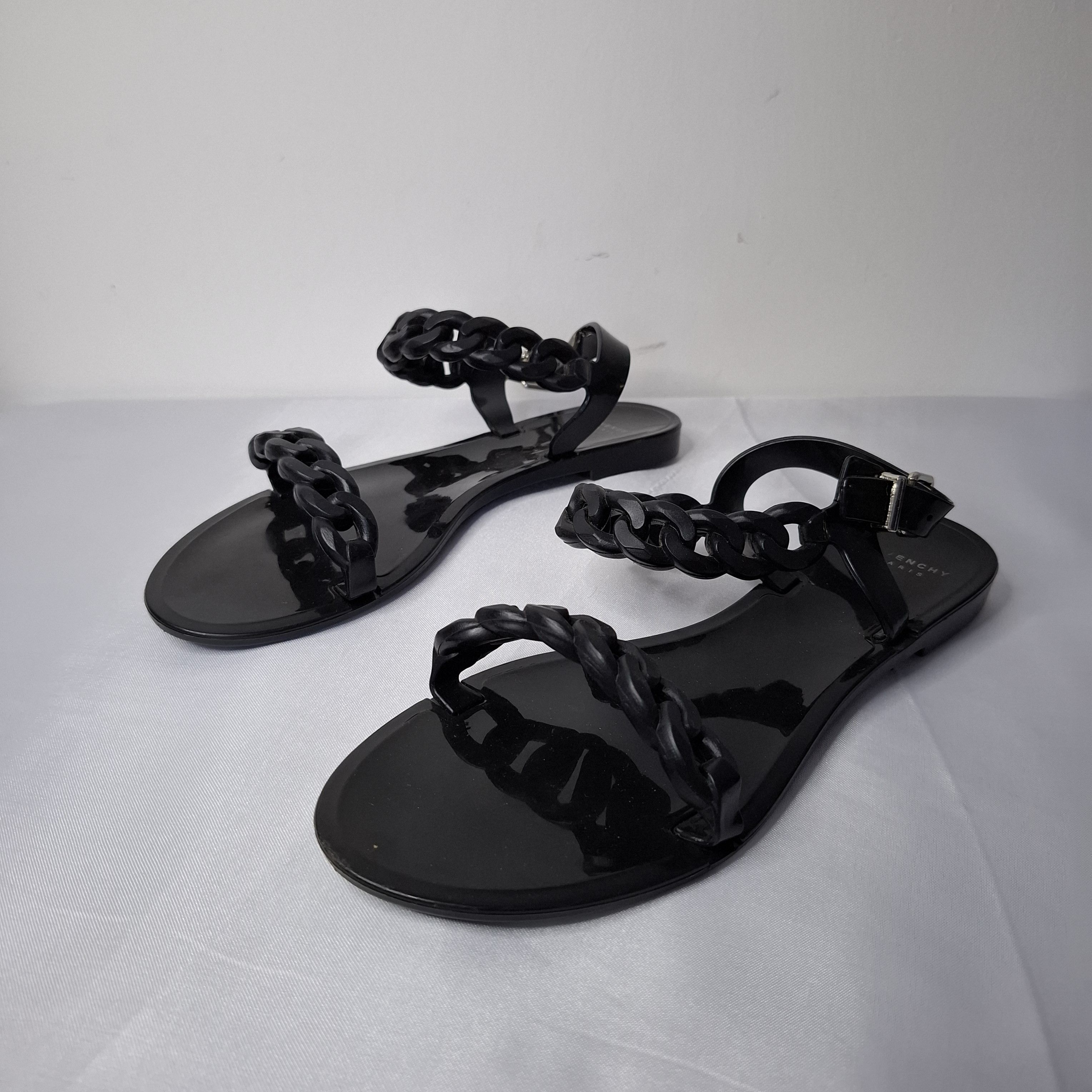 Givenchy Givenchy Jelly Chain Link Flat Open Toe Slingback Sandals Size US 7 / IT 37 - 2 Thumbnail