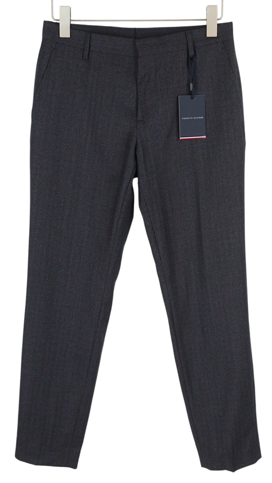 Tommy Hilfiger X LARDINI W31 Blue Slim Fit Textured Trousers 84997 Size US 31 - 1 Thumbnail
