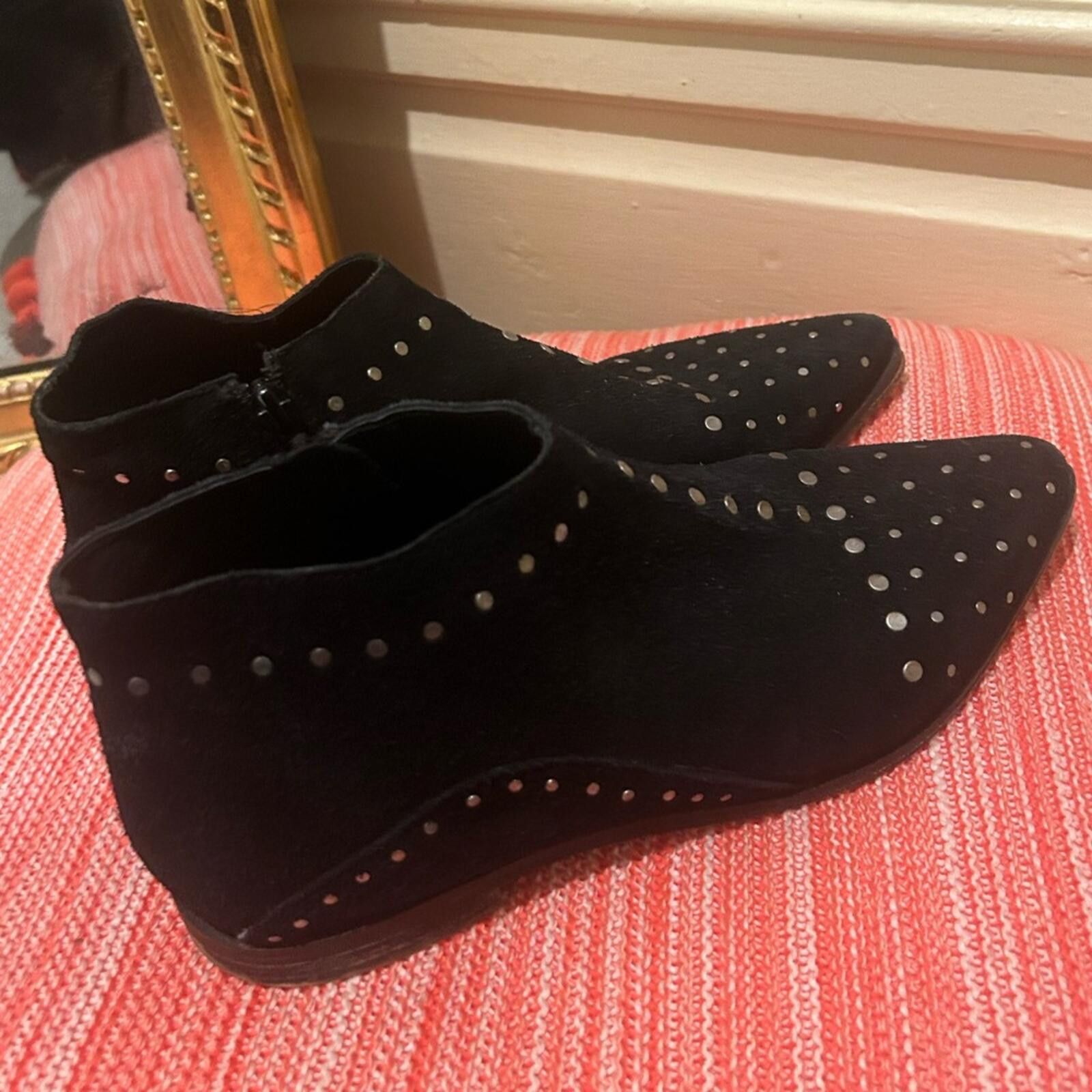 Free People Free People Black Studded Suede Ankle Boots Size US 8 / IT 38 - 4 Thumbnail