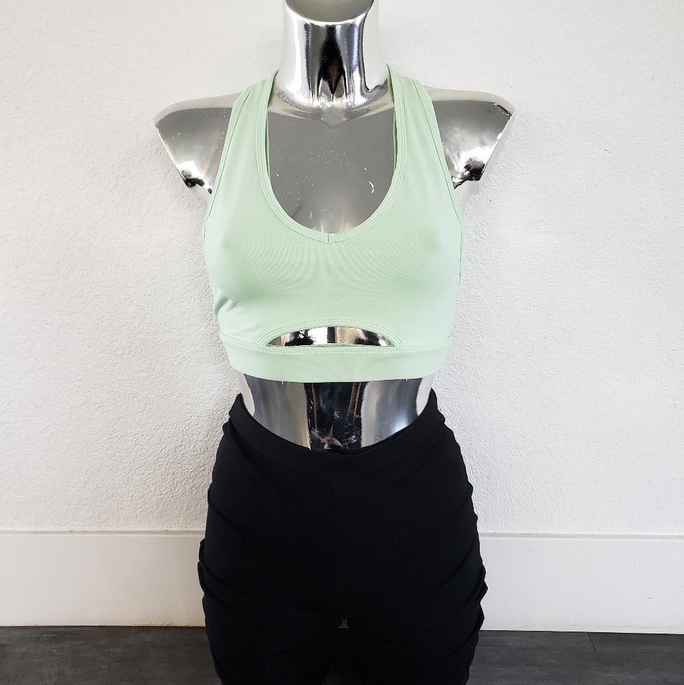 Fabletics Mint | Fabletics | Keyhole Longline Sport Bra Size ONE SIZE - 1 Thumbnail