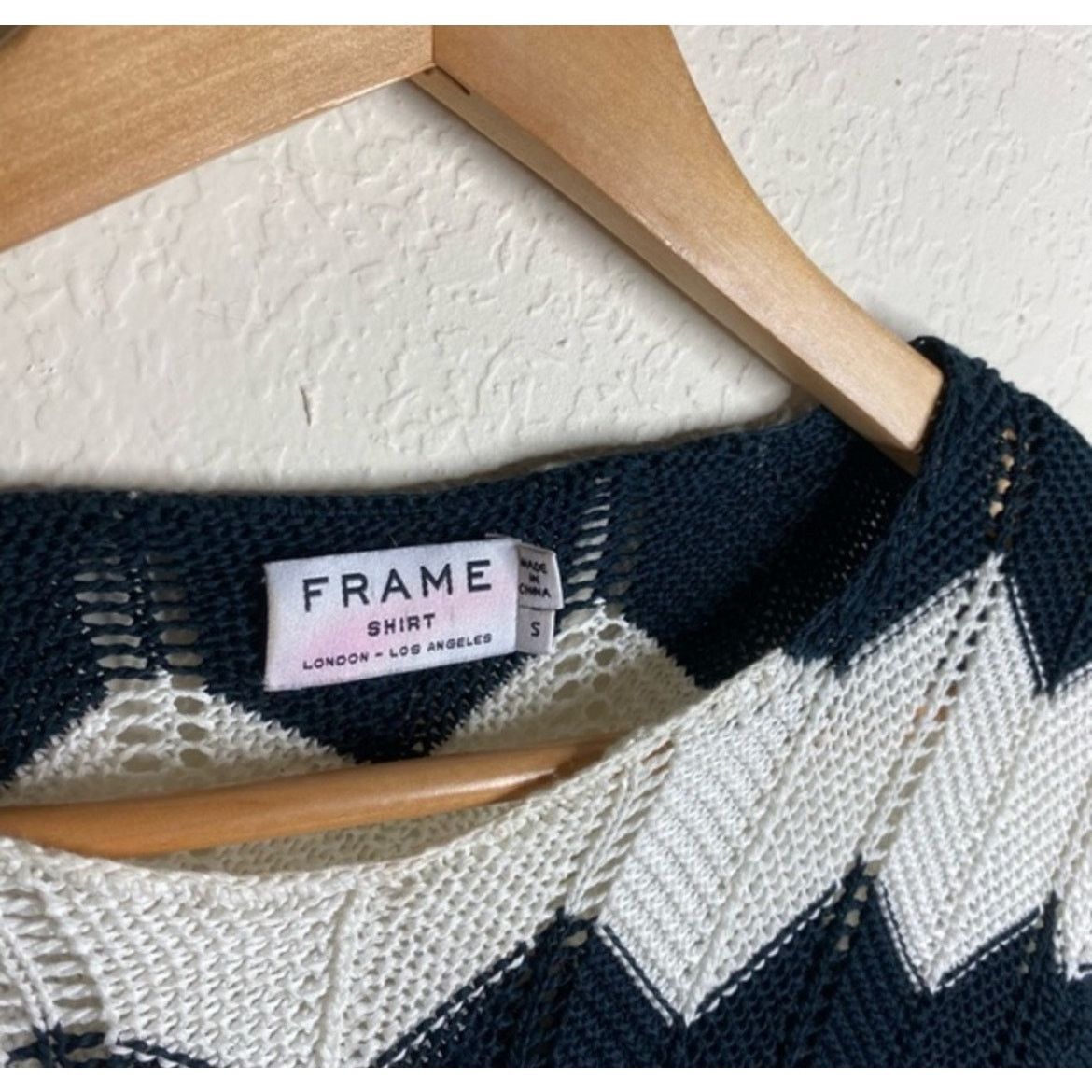 Frame FRAME‎ Denim Le Croche Zig-Zag Sweater ( S ) Size S / US 4 / IT 40 - 4 Thumbnail