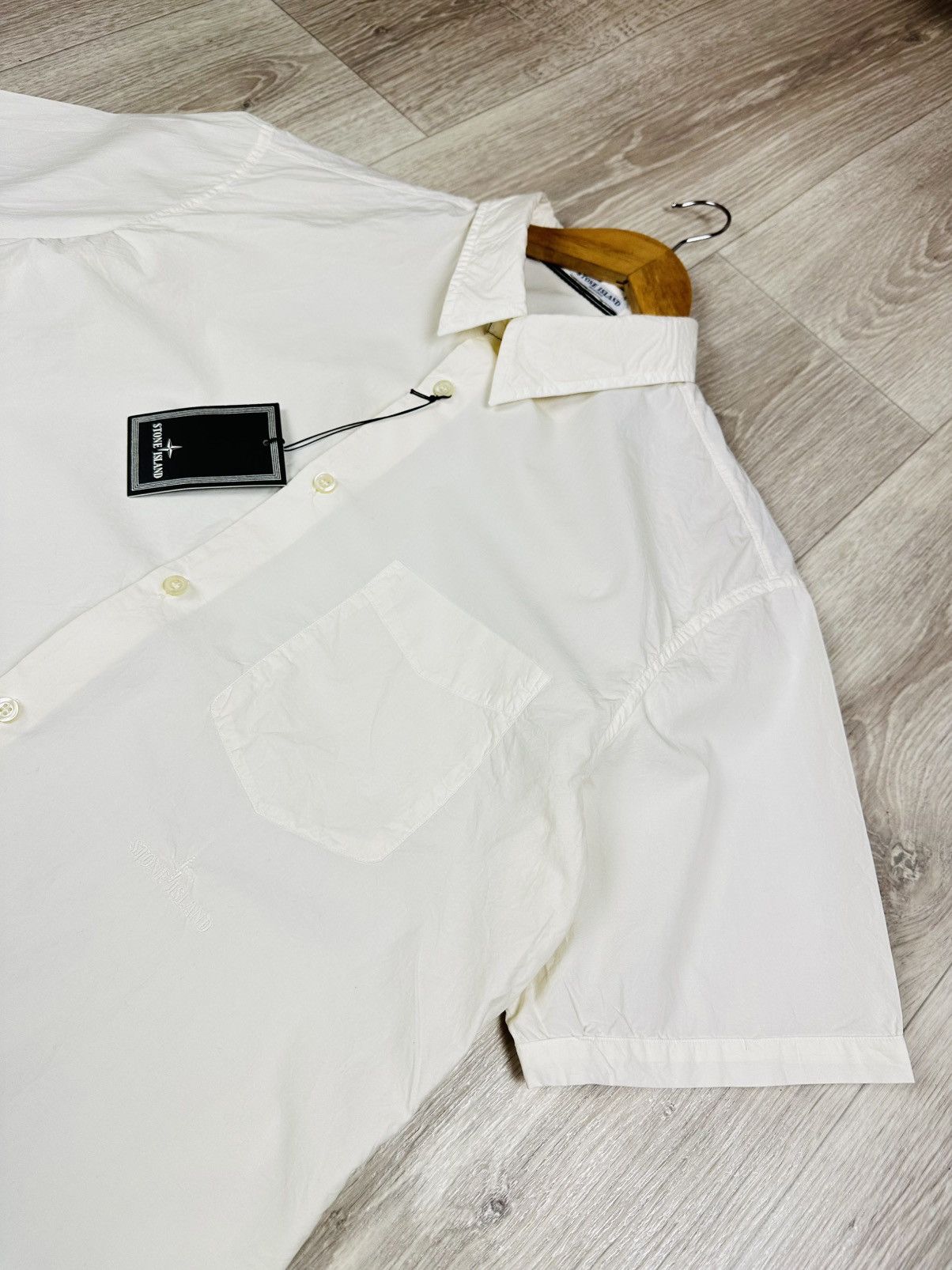Stone Island Vintage 2008 Stone Island Shirt Button Up Short Sleeve Size US XL / EU 56 / 4 - 4 Thumbnail