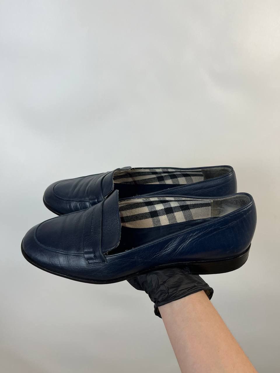 Burberry Burberry Penny Loafers Vintage Blue Leather Size 38 Size US 8 / IT 38 - 1 Thumbnail