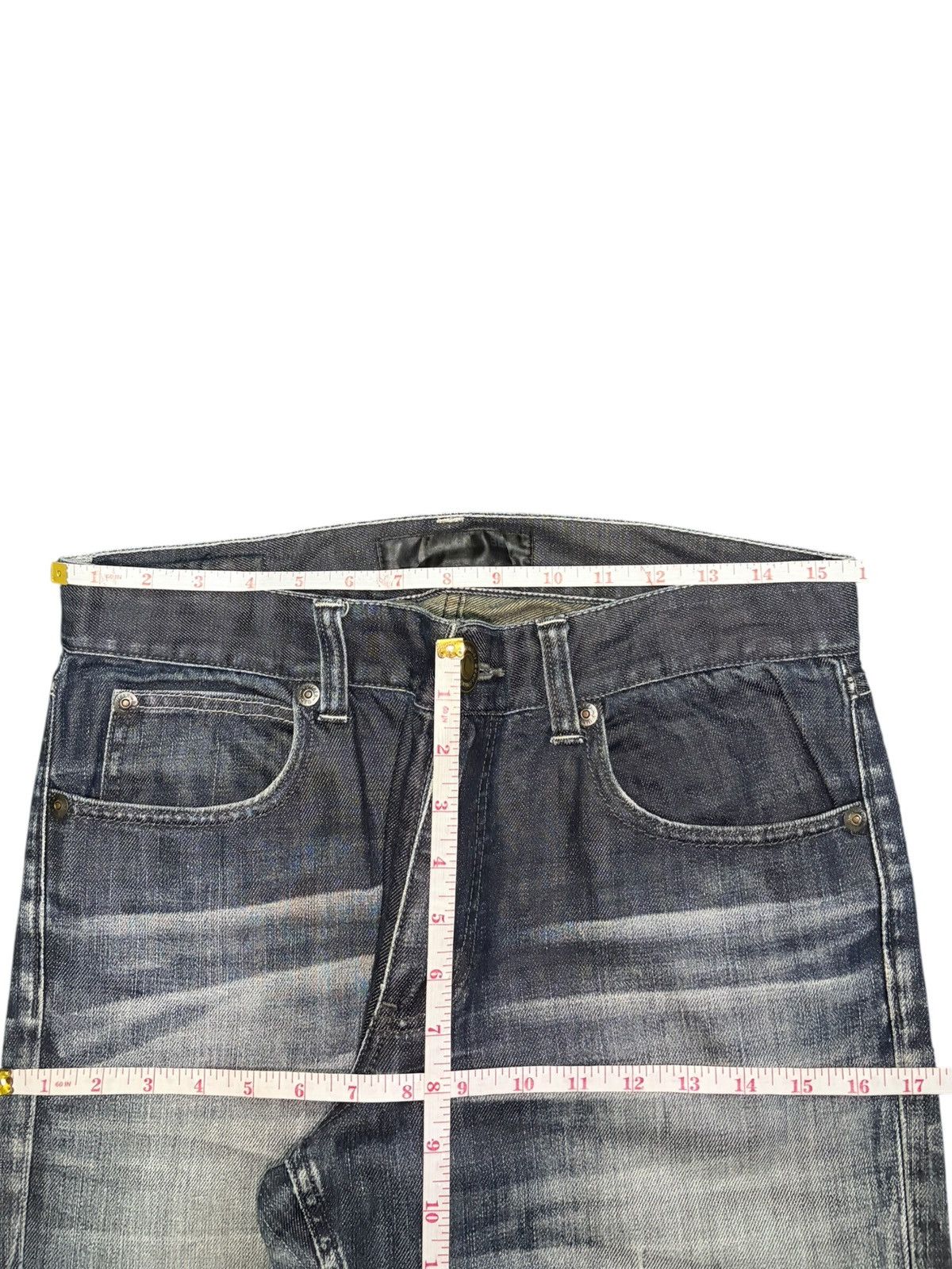 Edwin Vintage Japanese Brand Faded Wash Distress Loose Jeans Size US 31 - 6 Thumbnail