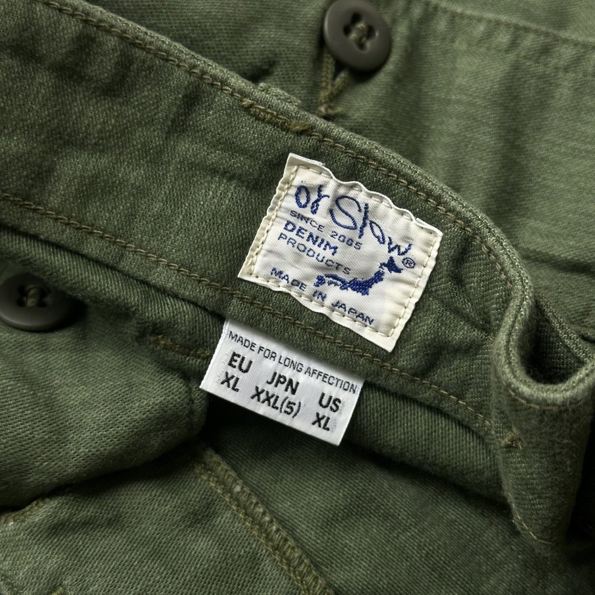 Vintage Orslow Us Army Fatigue Pants Olive in Green, Men's (Size 36) — image 6 of 6