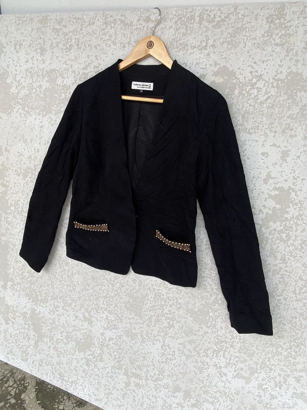 Other Vintage Limited Edition Blazer Black Pullover Jumper Size S Size S / US 4 / IT 40 - 2 Thumbnail