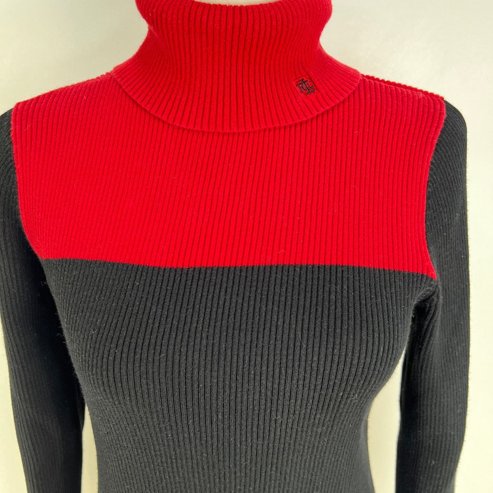 Lauren Ralph Lauren Lauren Ralph Lauren Ribbed Knit Turtleneck Sweater Size L / US 10 / IT 46 - 2 Thumbnail