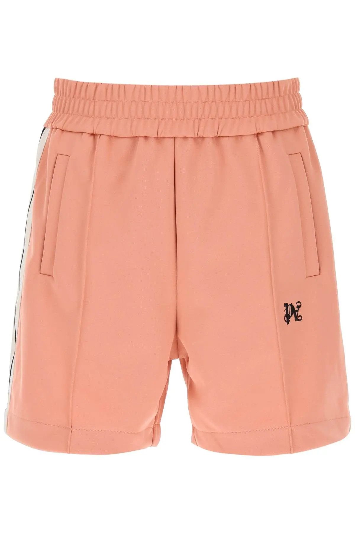 image of Palm Angels O1S22I1N0124 Side Bands Sweatshort In Pink, Men's (Size 34)
