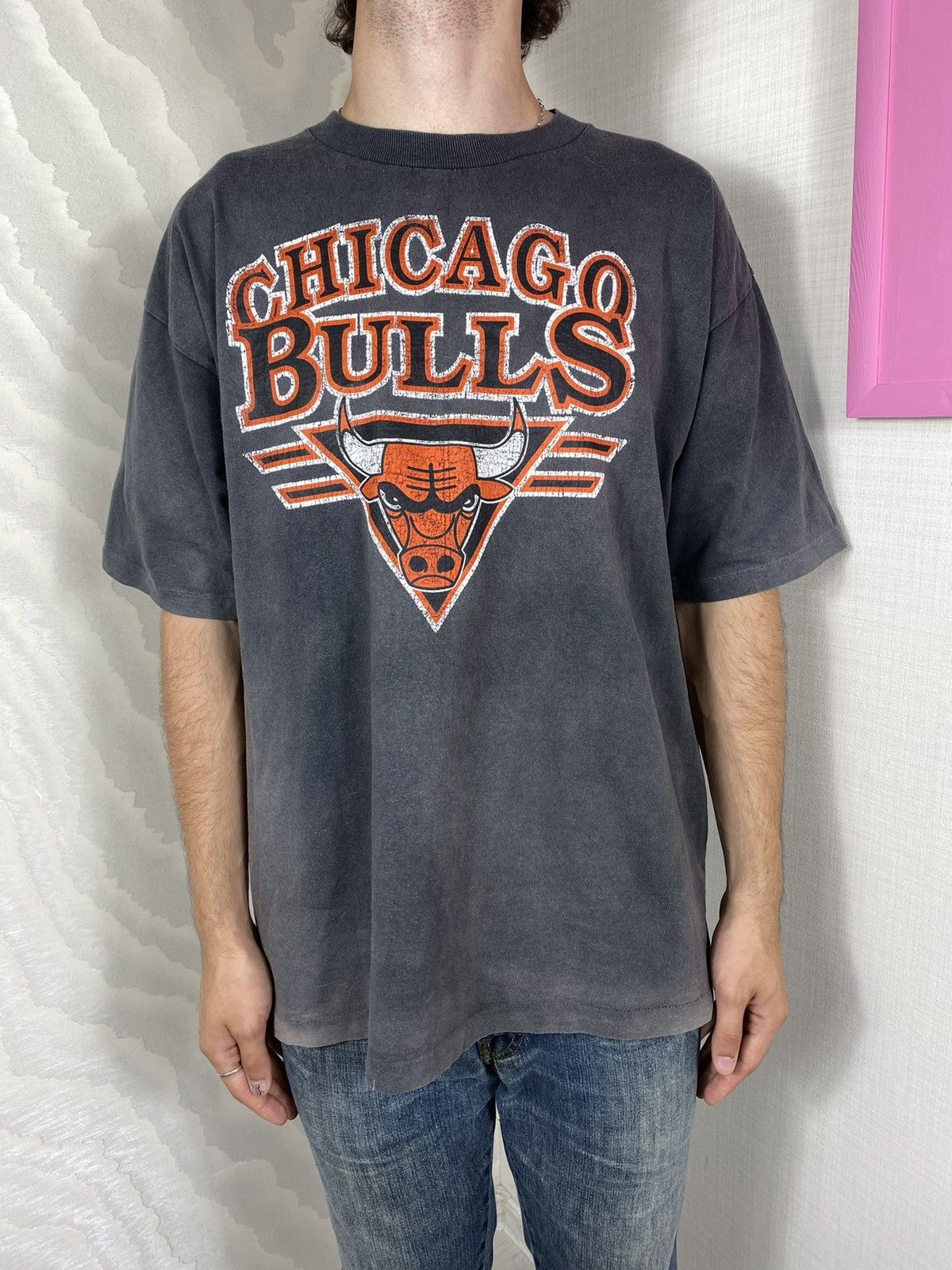 NBA × Vintage Chicago Bulls USA Vintage T Shirt Size US XL / EU 56 / 4 - 1 Thumbnail