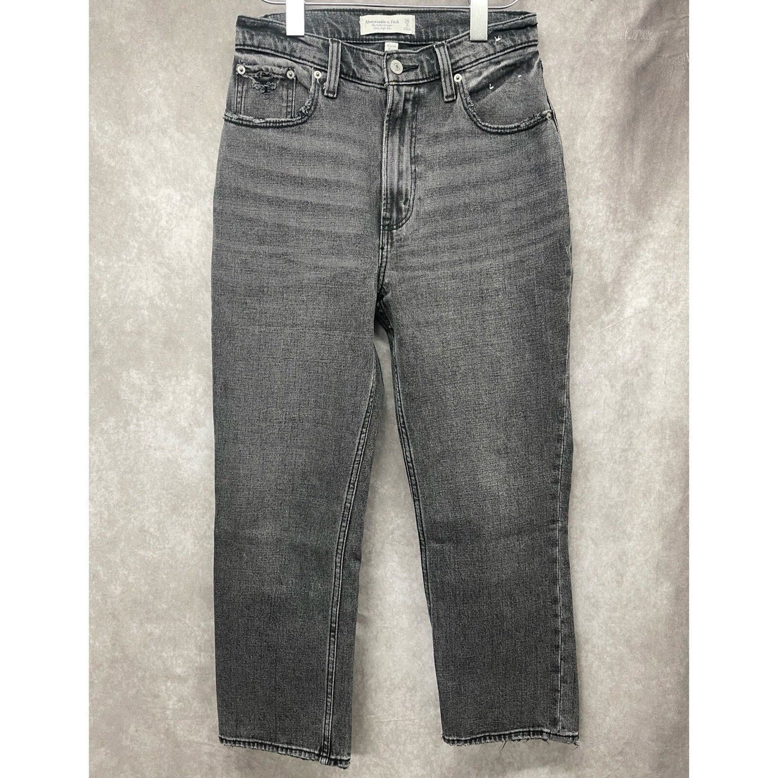 Abercrombie & Fitch Abercrombie & Fitch Curve Love The Ankle Straight Ultra High Size 26" / US 2 / IT 38 - 1 Thumbnail