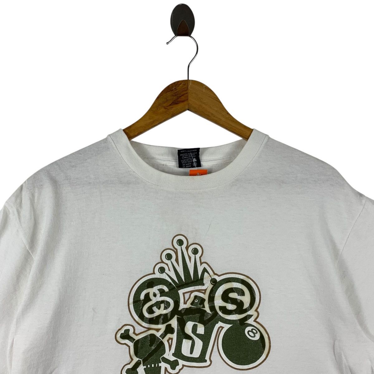 Stussy × Vintage Vintage 90s STUSSY skull big printed streetwear tee Size US L / EU 52-54 / 3 - 2 Thumbnail