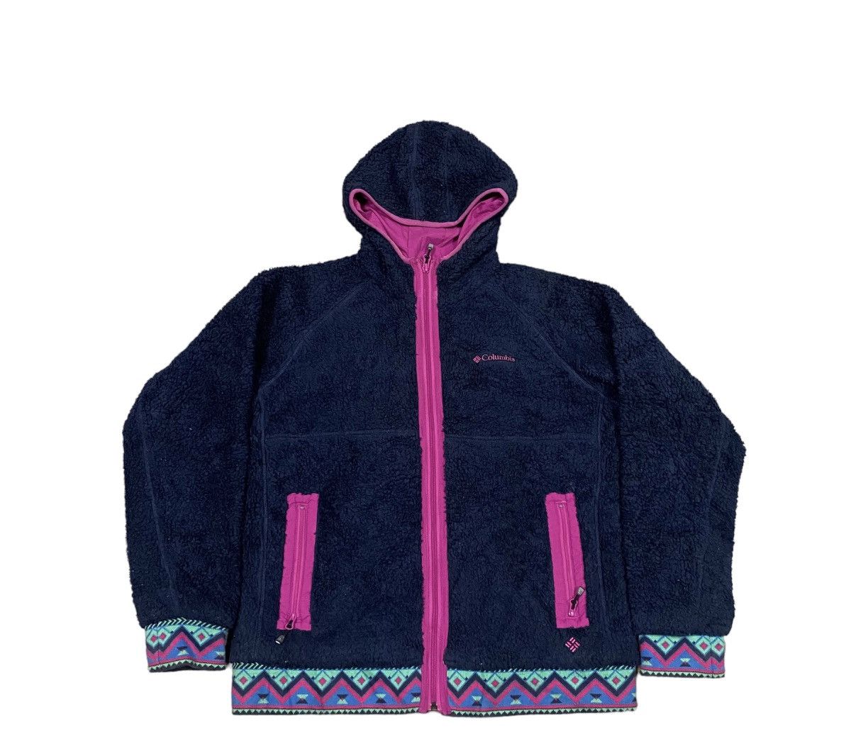 Columbia × Vintage Vintage Colombia Navajo Sherpa Zipper Hoodies Size US M / EU 48-50 / 2 - 1 Thumbnail