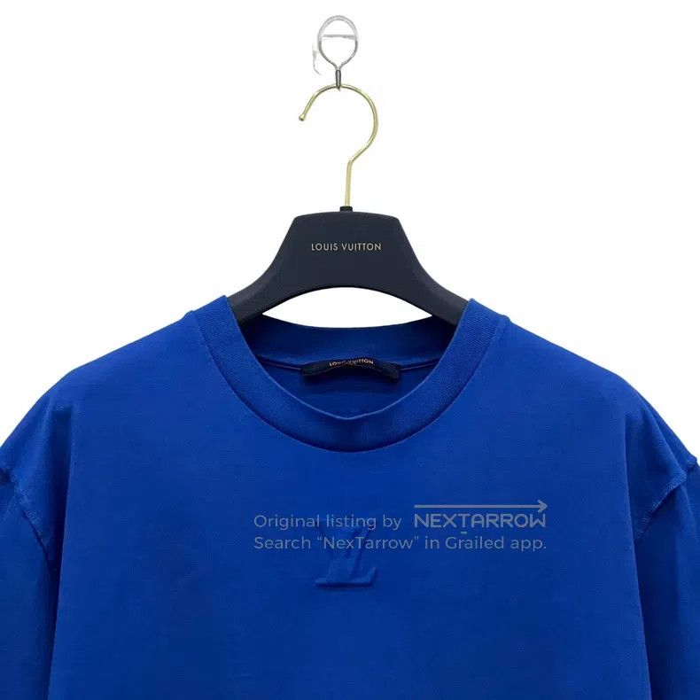 Louis Vuitton Louis Vuitton Blue embossed short sleeve Size US L / EU 52-54 / 3 - 3 Thumbnail