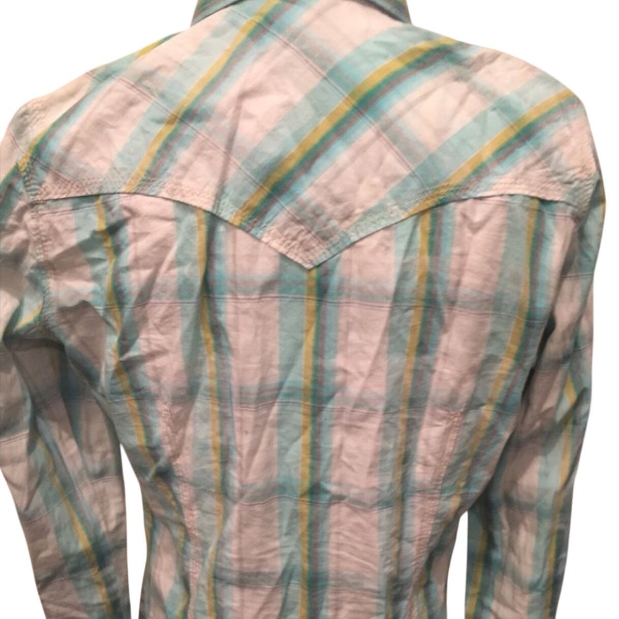 True Religion True Religion Blue Yellow Plaid Pearl Snap Front Medium Size M / US 6-8 / IT 42-44 - 2 Thumbnail