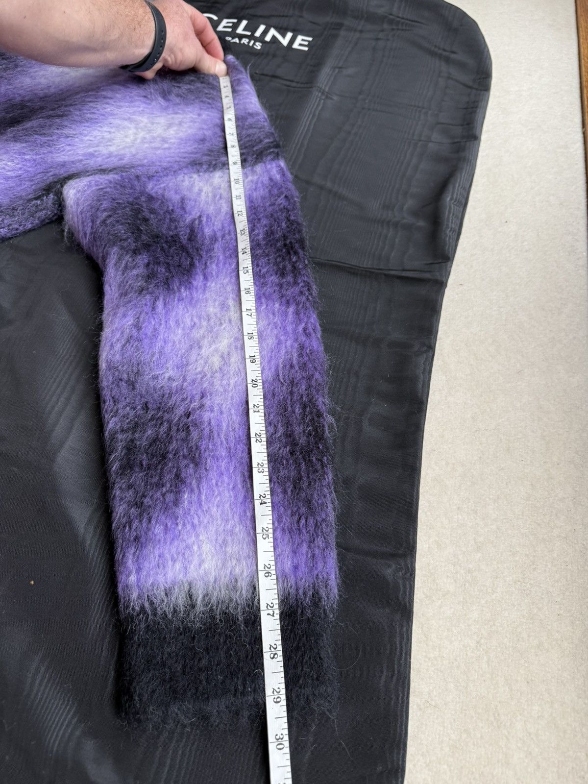 Celine $1.4k FW22 Celine argyle mohair blend fuzzy sweater M Hedi Size US M / EU 48-50 / 2 - 7 Thumbnail