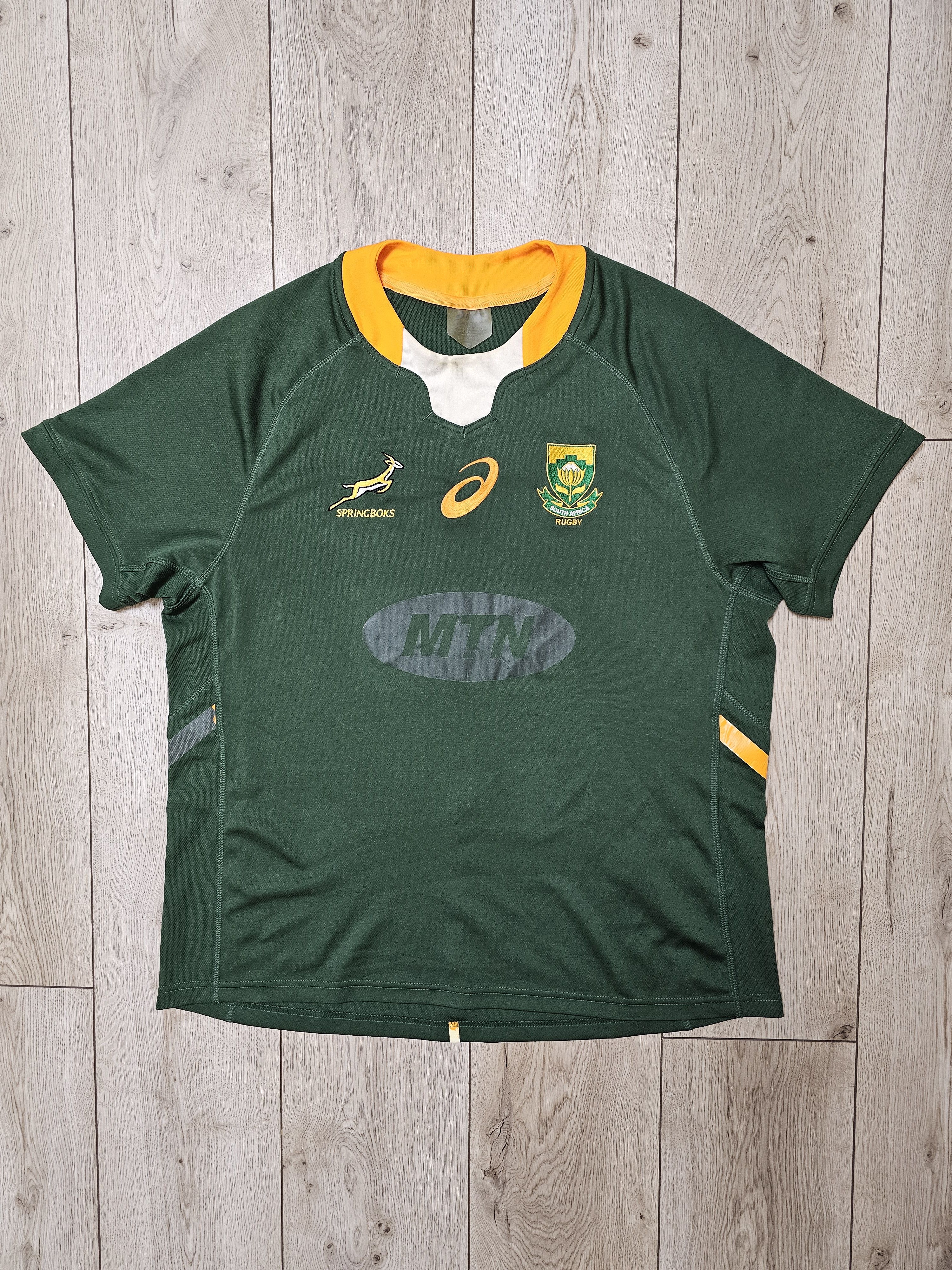 Asics SOUTH AFRICA RUGBY JERSEY WORLD CUP UNION RUGBY Size US XXL / EU 58 / 5 - 1 Thumbnail