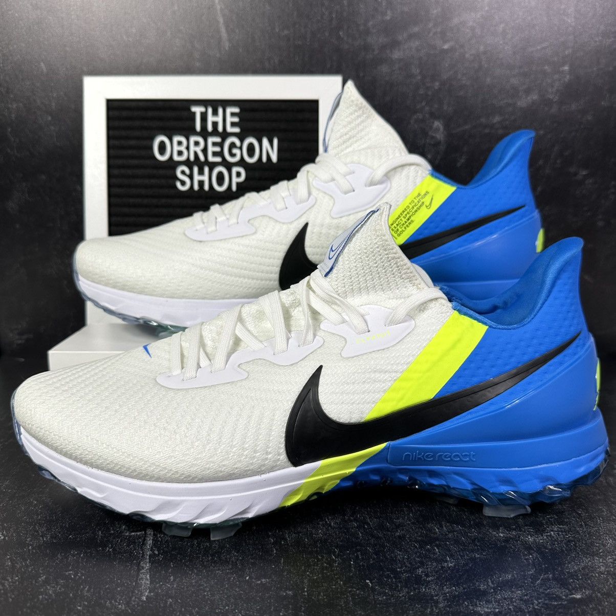 Nike NIKE AIR ZOOM INFINITY TOUR BASEBALL BLUE VOLT SPIKED GOLF Size US 12.5 / EU 45-46 - 1 Thumbnail