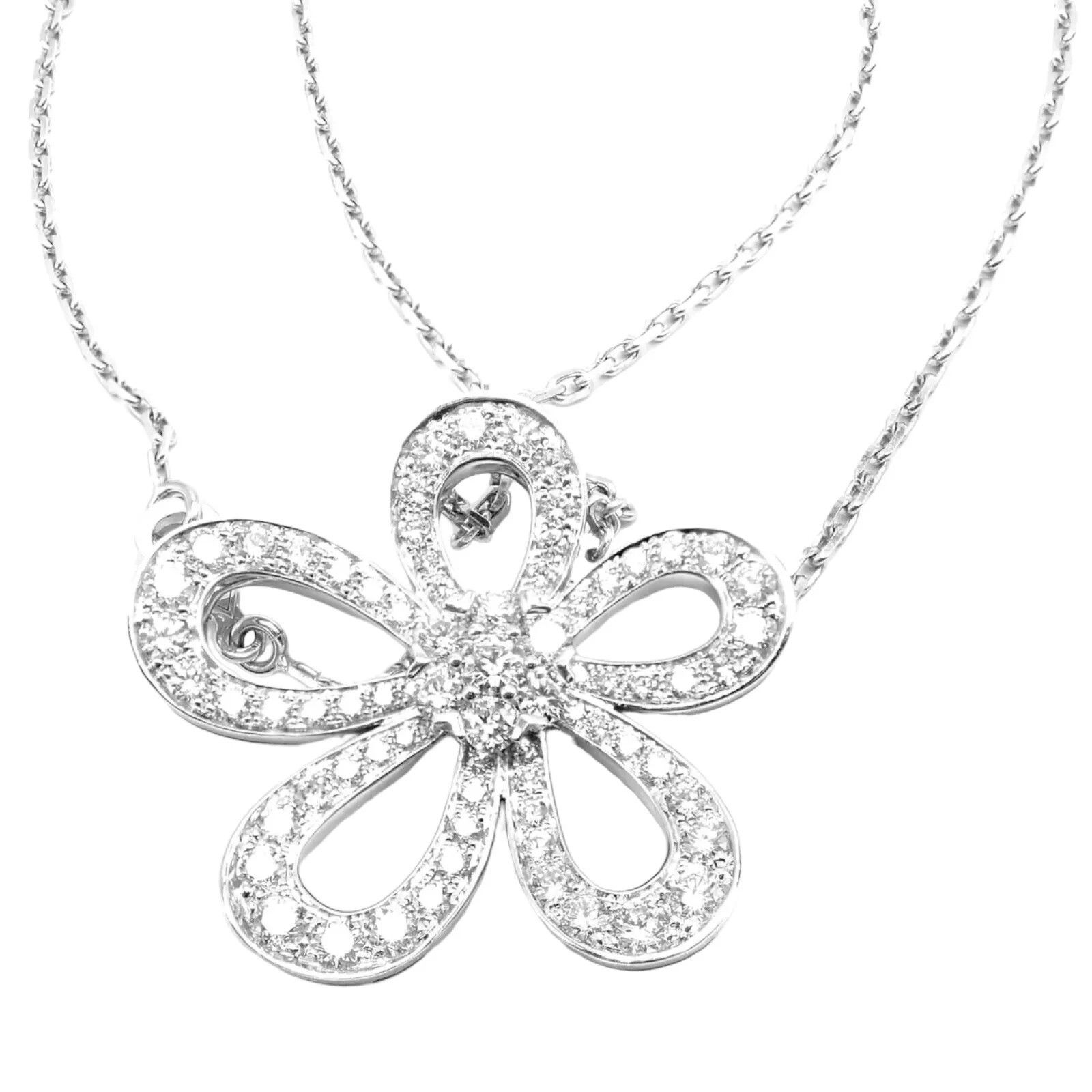 Van Cleef & Arpels 18k Gold Diamond Pendant Necklace