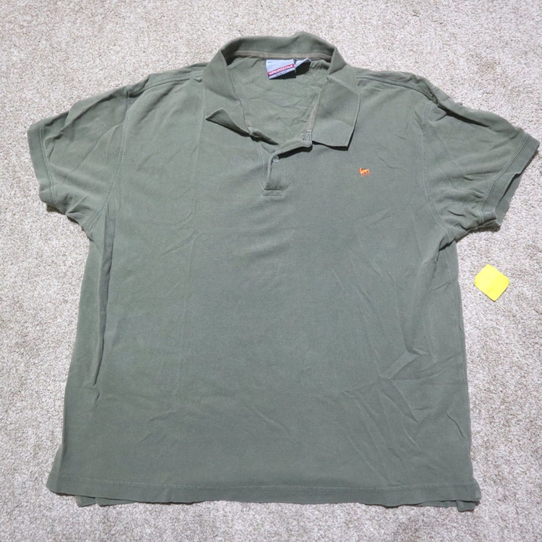 Aeropostale VINTAGE Aeropostale Polo Shirt Men 2XL Short Sleeve Green Casual Breathable Size US XXL / EU 58 / 5 - 2 Thumbnail