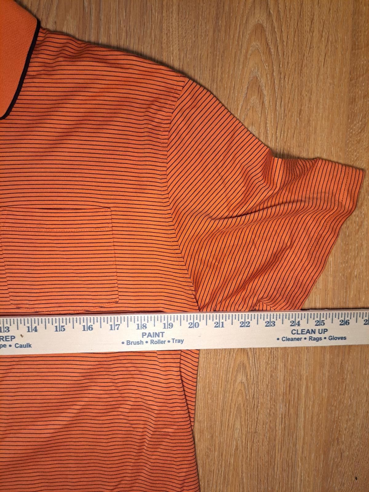 Brooks Brothers Brooks Brothers Polo Shirt Mens Medium Orange Striped Cotton Size US M / EU 48-50 / 2 - 6 Thumbnail