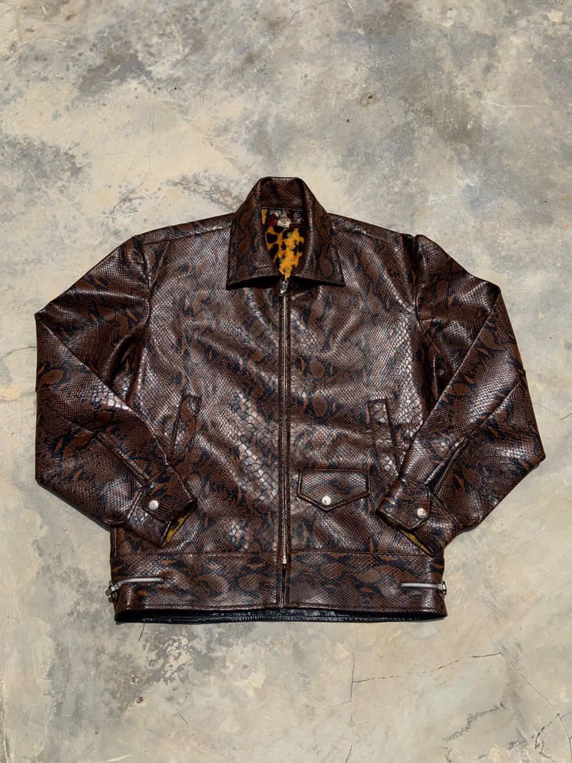 50’s Snakeskin Phyton Effect Leather Jacket